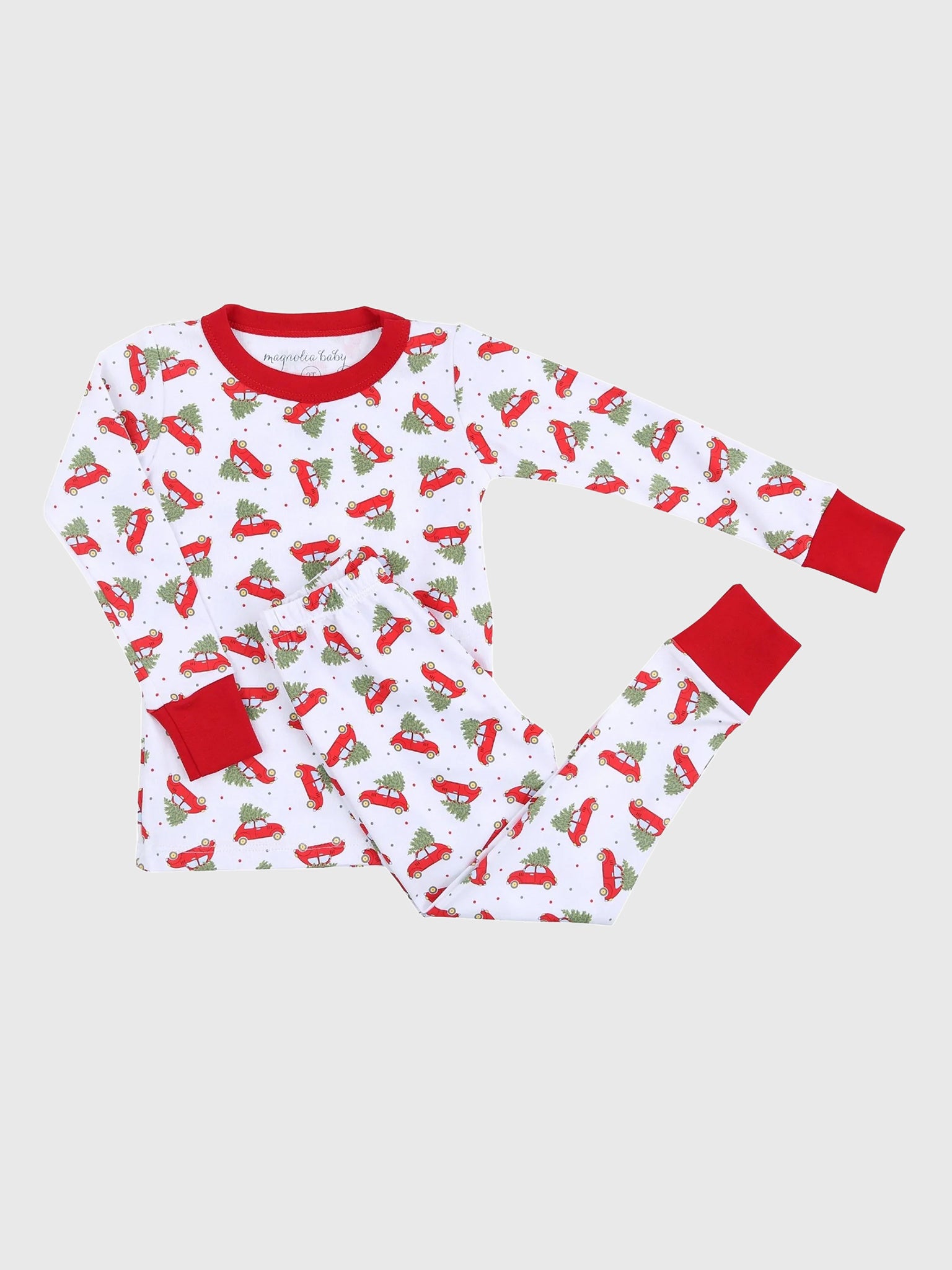 Magnolia Baby Kids' The Perfect Tree Long Pajama Set - Saint Bernard