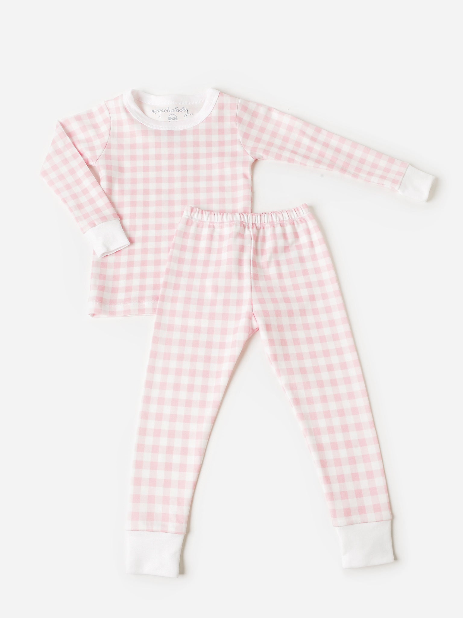 Magnolia Baby Girls' Checks Pajama Set - Saint Bernard