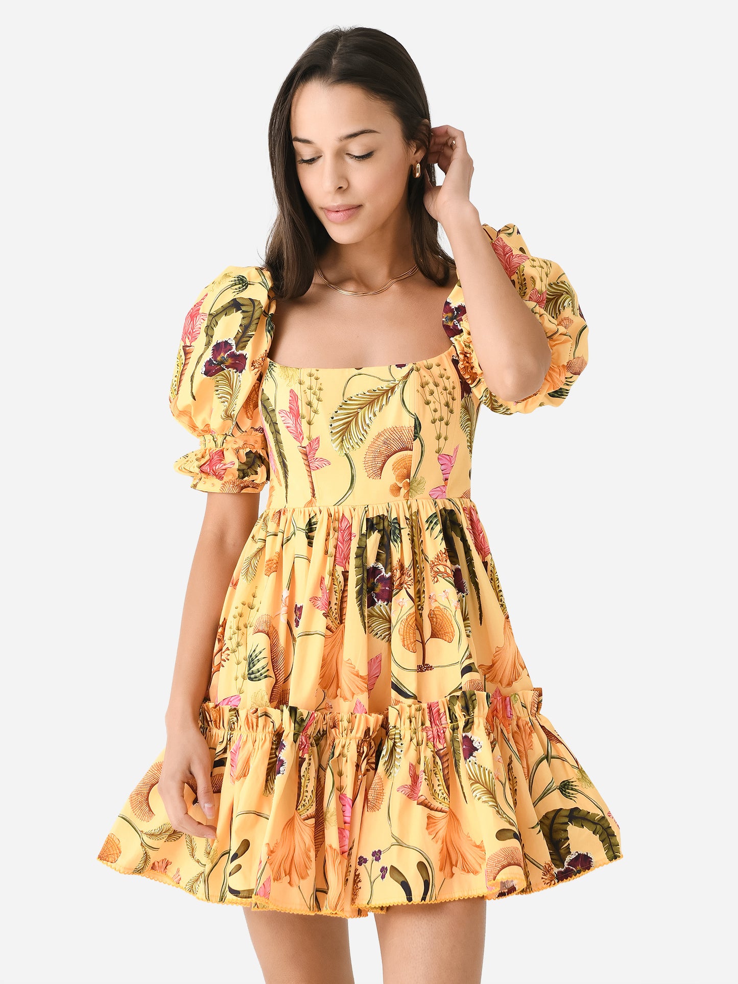 Agua By Agua Bendita Women's Alaria Habitat Mini Dress - Saint Bernard