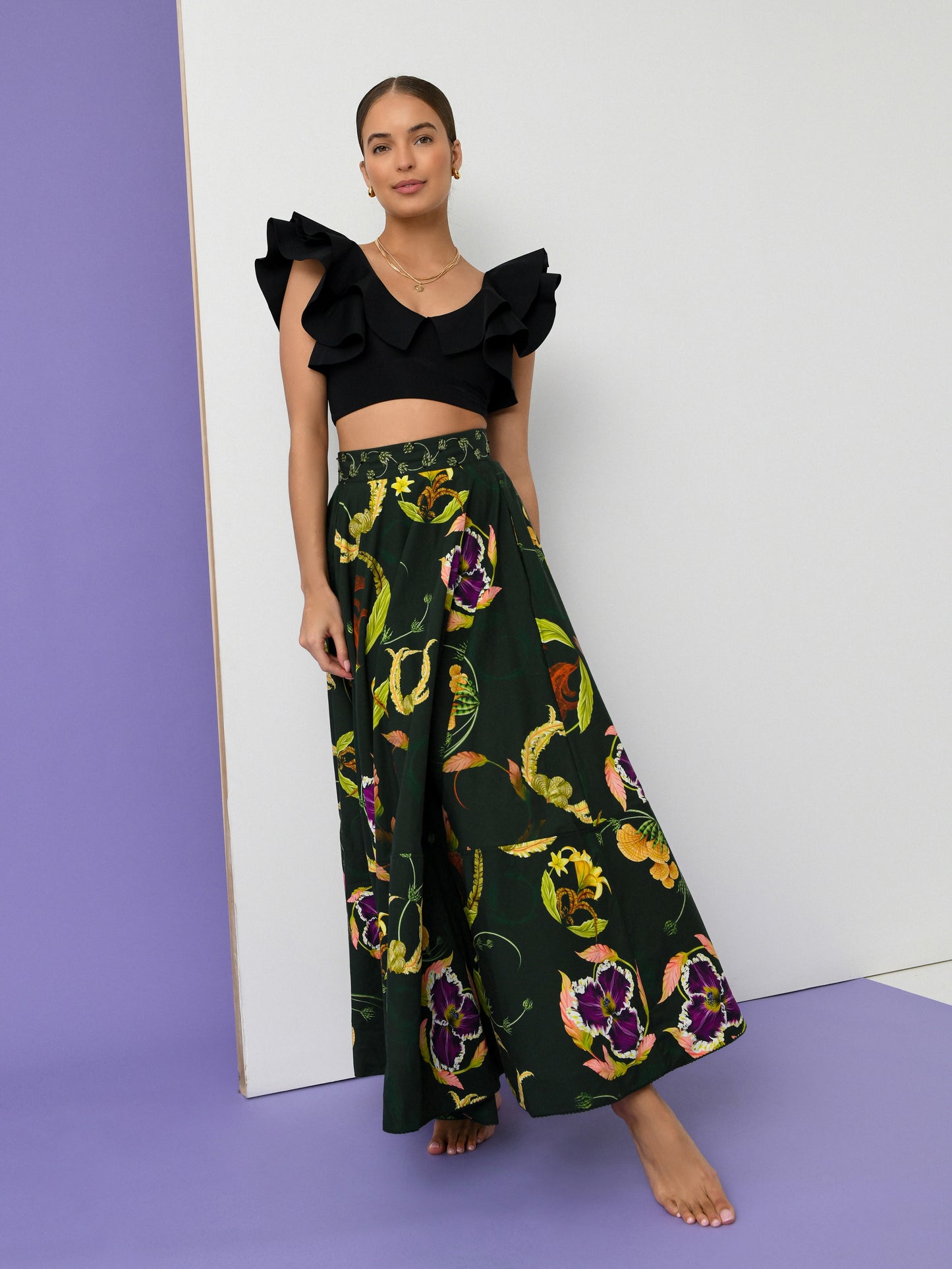 Agua By Agua Bendita Women's Bergamota Marina Maxi Skirt - Saint Bernard