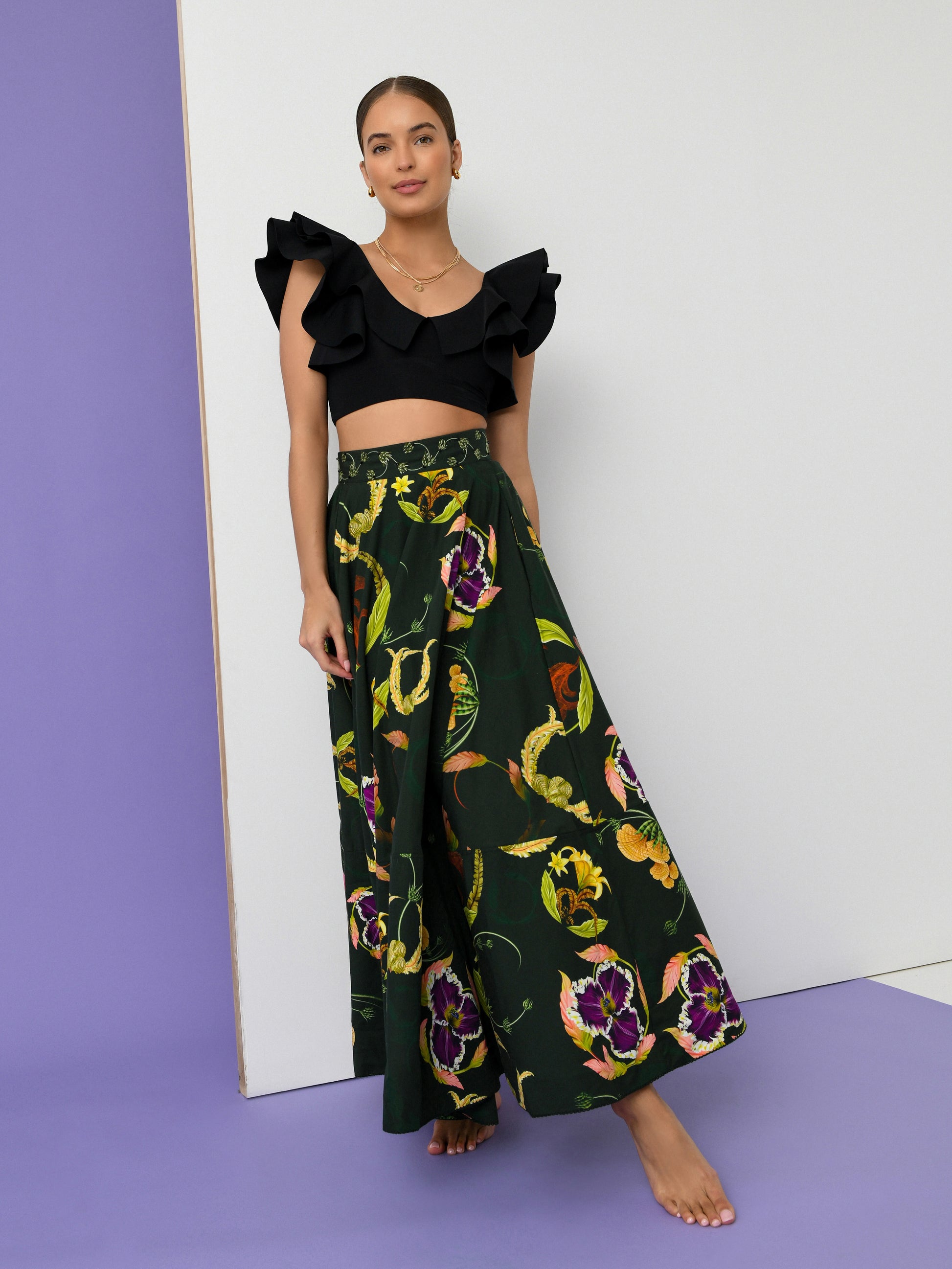 Agua By Agua Bendita Women's Bergamota Marina Maxi Skirt - Saint Bernard