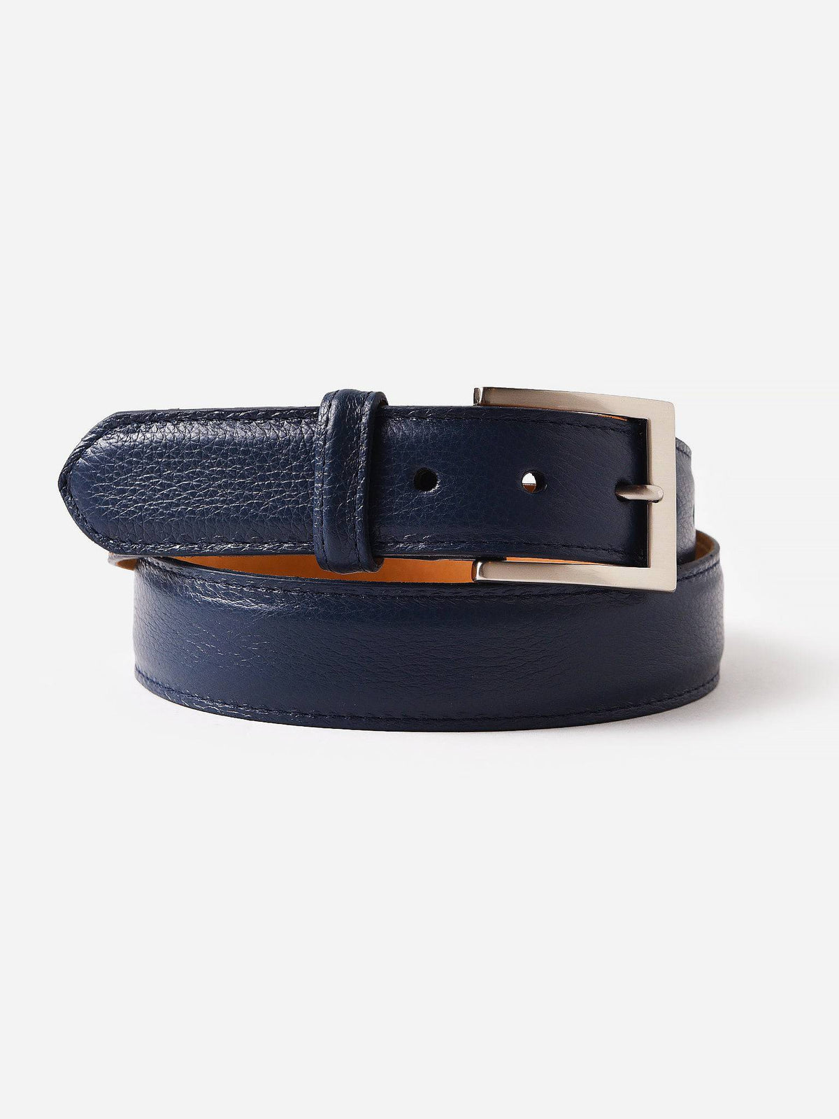 W. Kleinberg Men's Pebbled Leather Belt - Saint Bernard