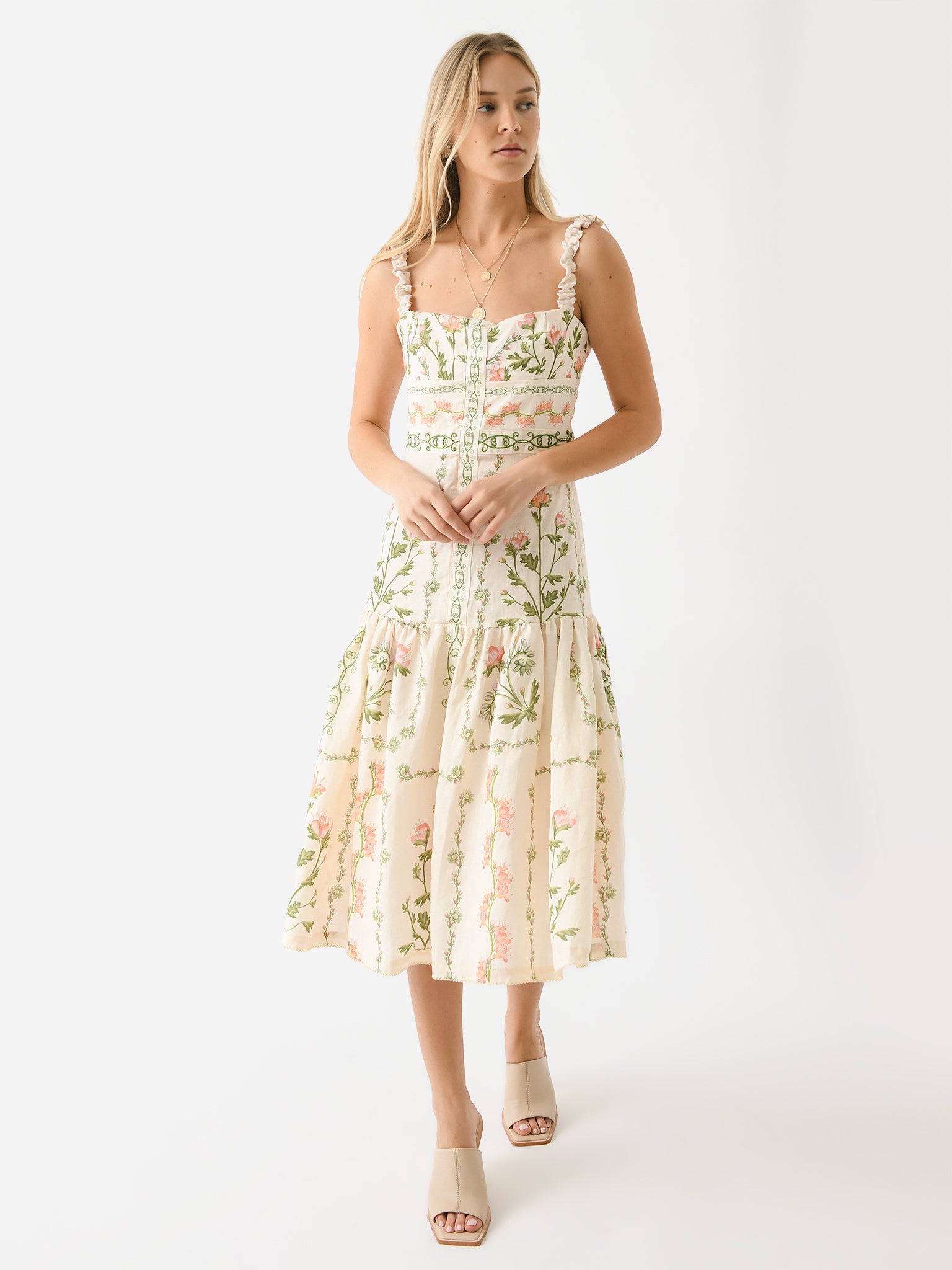 Agua By Agua Bendita Women's Nispero Oasis Midi Dress - Saint Bernard