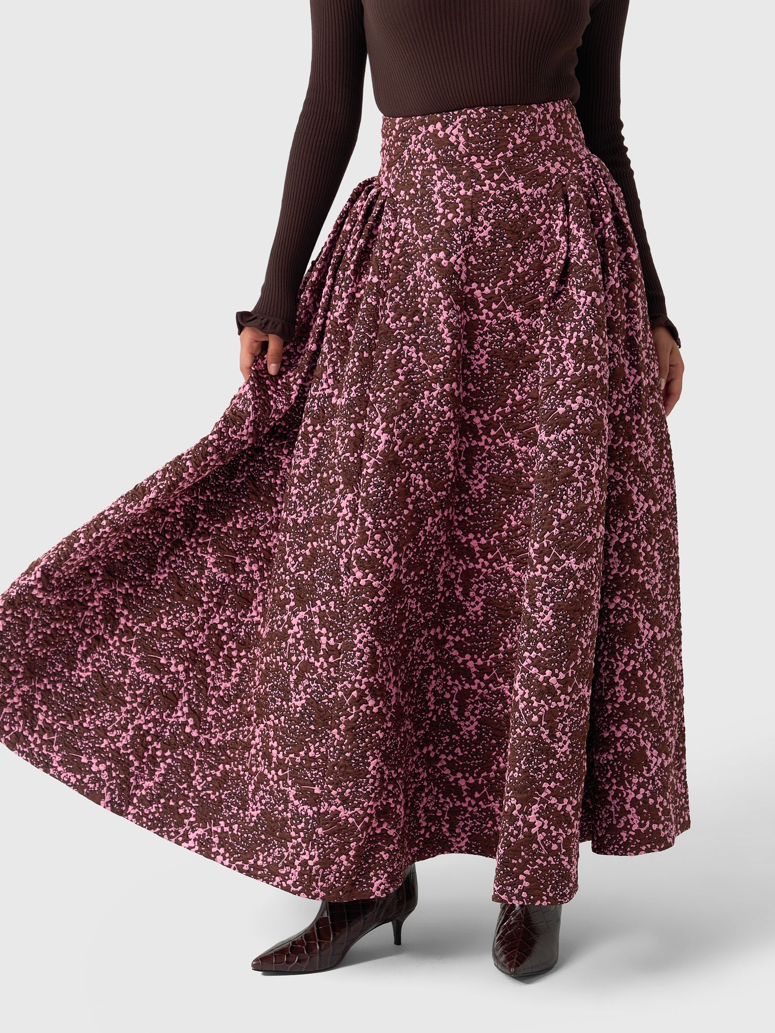CLEA Women's Sylvie Jacquard Skirt - Saint Bernard