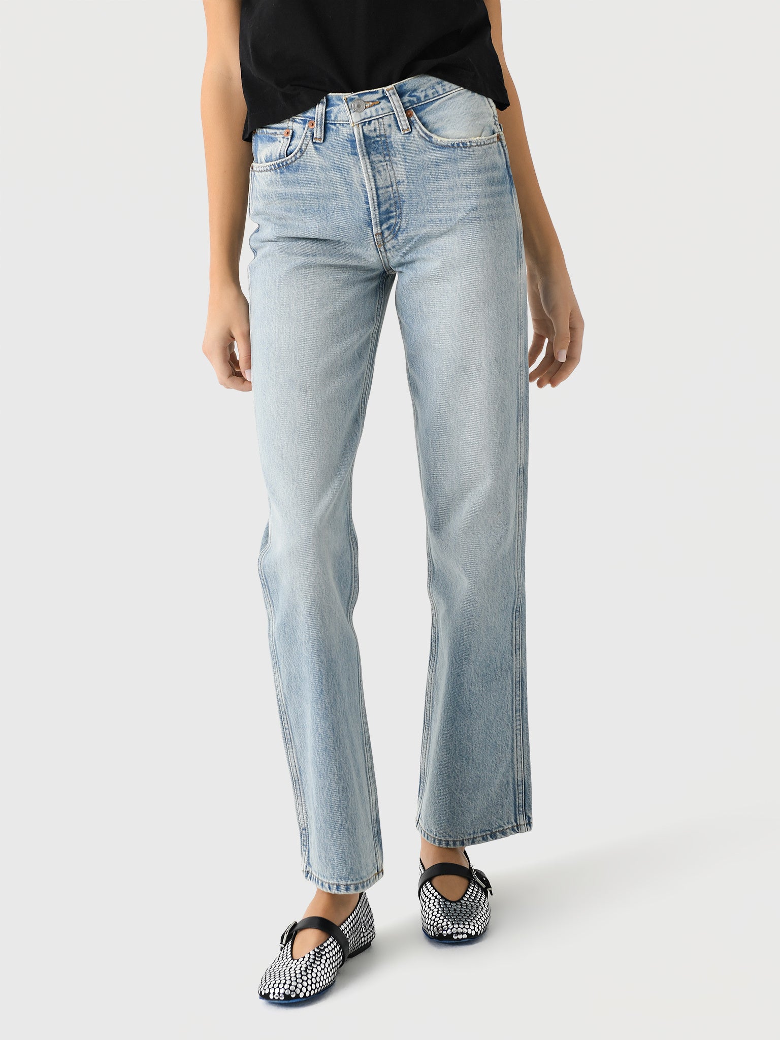Re/Done Women's 90s High Rise Loose Jean - Saint Bernard