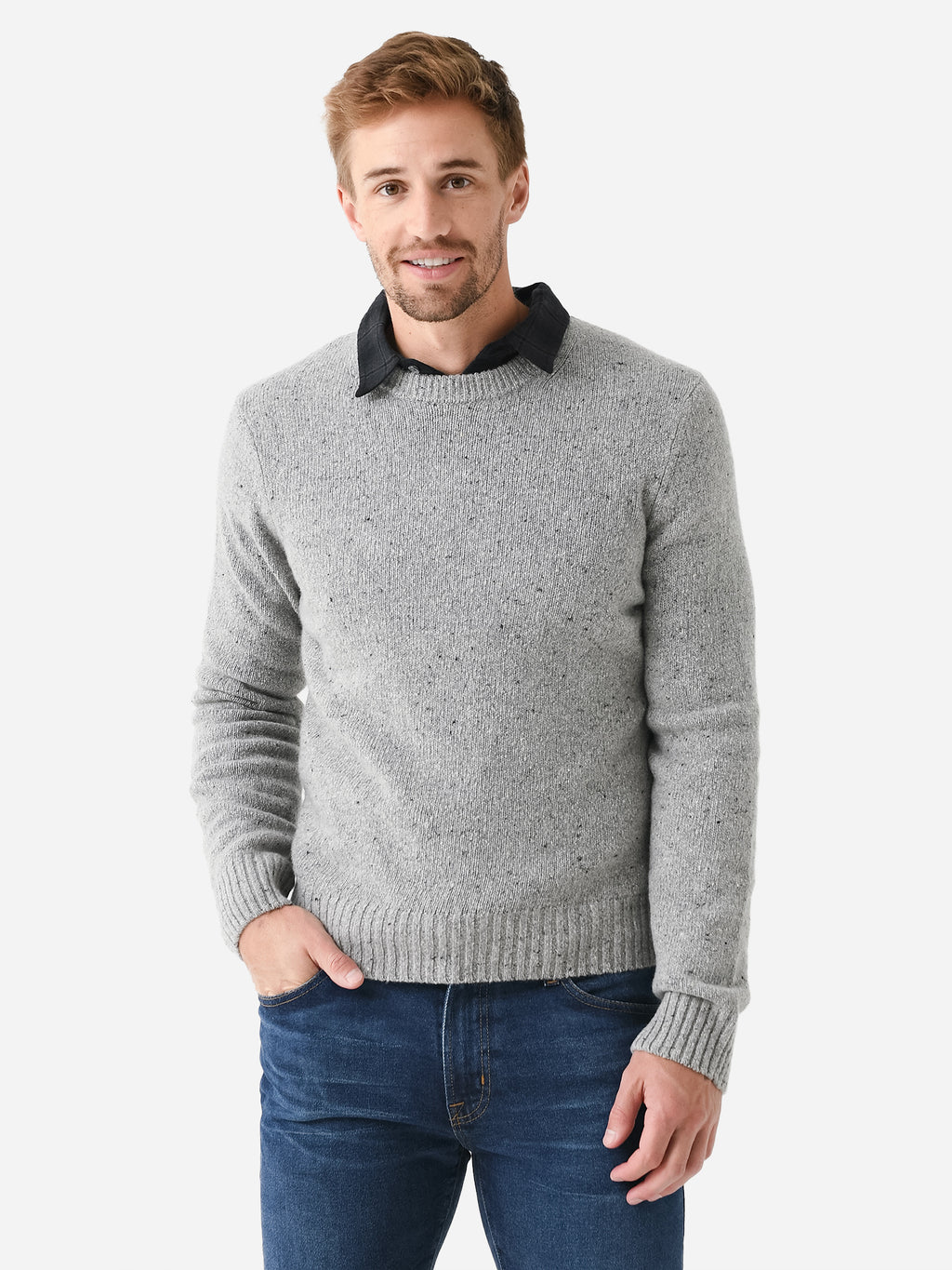 Outerknown Men's Tomales Donegal Crew Sweater - Saint Bernard