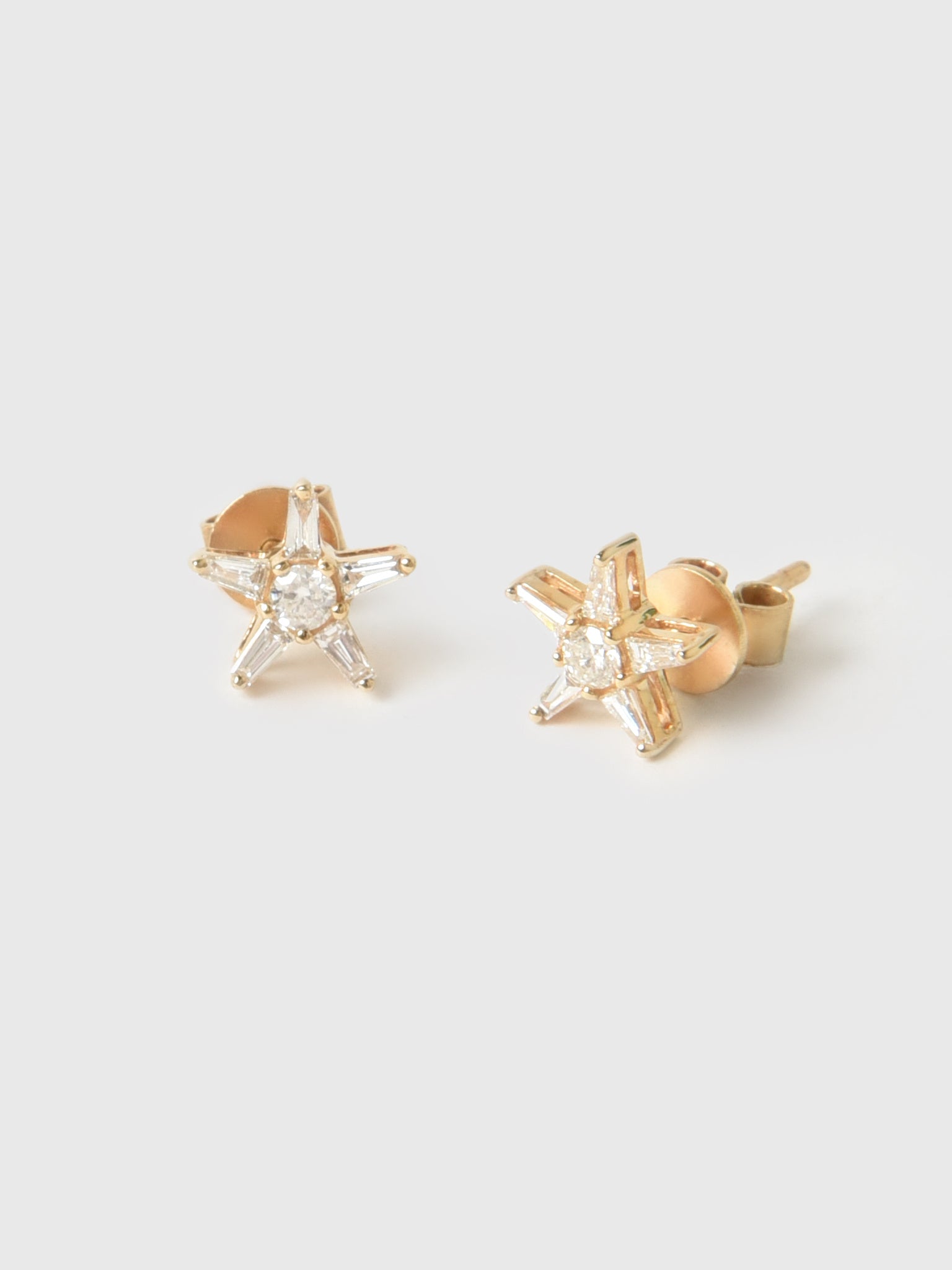 Francie B. Diamond Star Stud Earrings - Saint Bernard