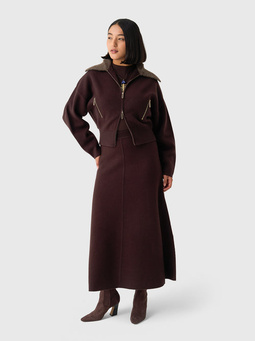 CLEA Women's Dakota Boiled Wool Bomber Jacket