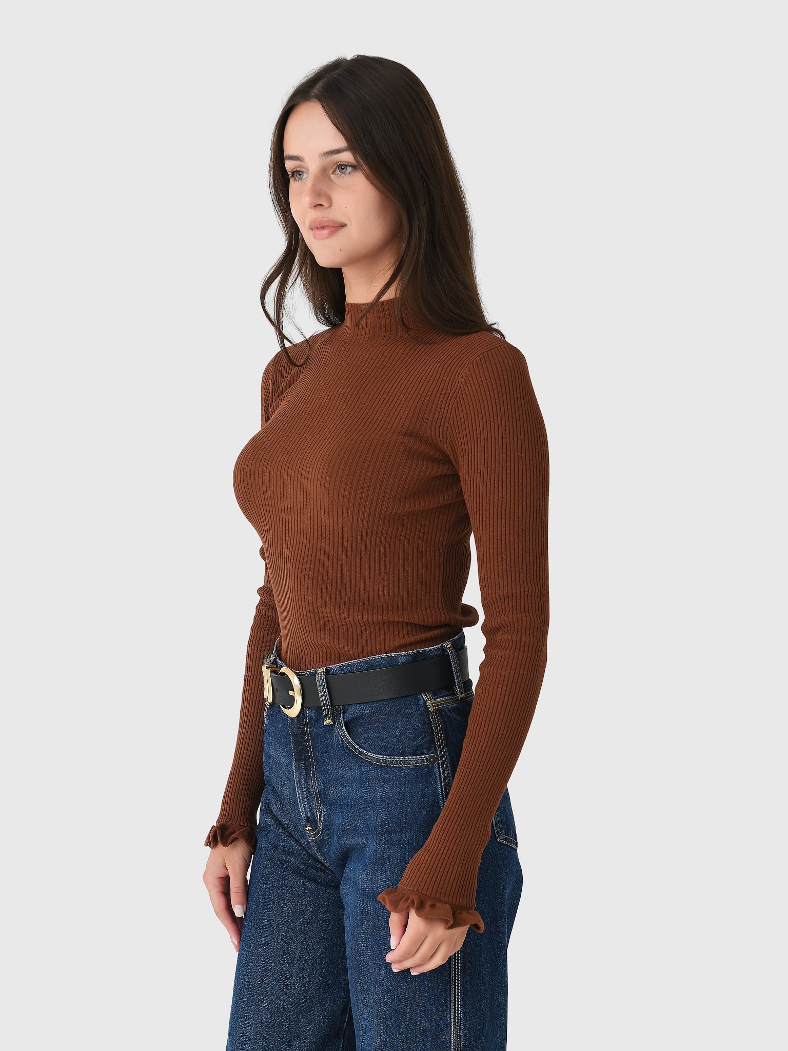 CLEA Women's Alina Ruffle Hem Knit Top – Saint Bernard
