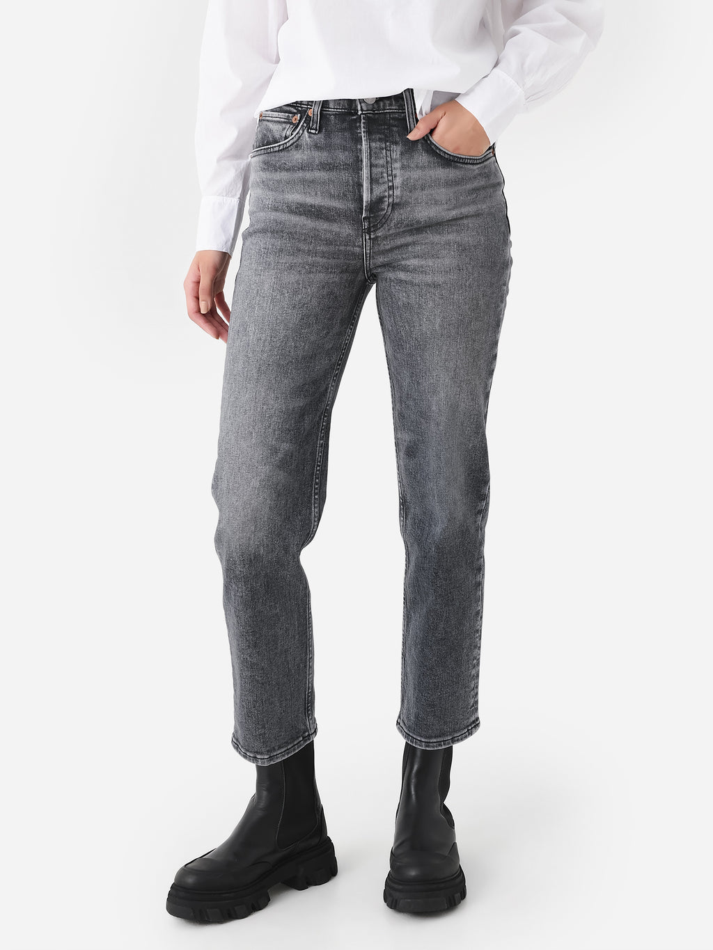 Re/Done Women's 70s Stove Pipe Jean - Saint Bernard