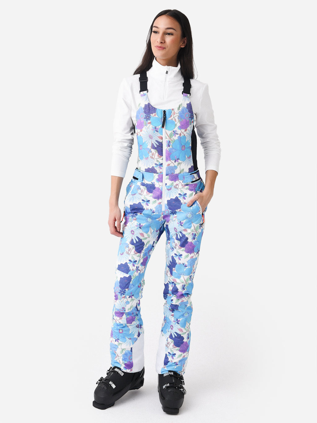 Bogner Fire + Ice X LoveShackFancy Women's Ivie Insulated Ski Bib - Saint Bernard