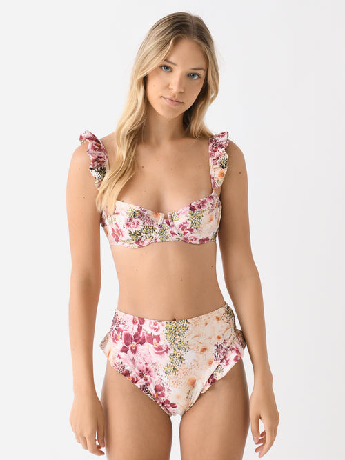 Agua By Agua Bendita Women's Kiwi Florecer Bikini Top