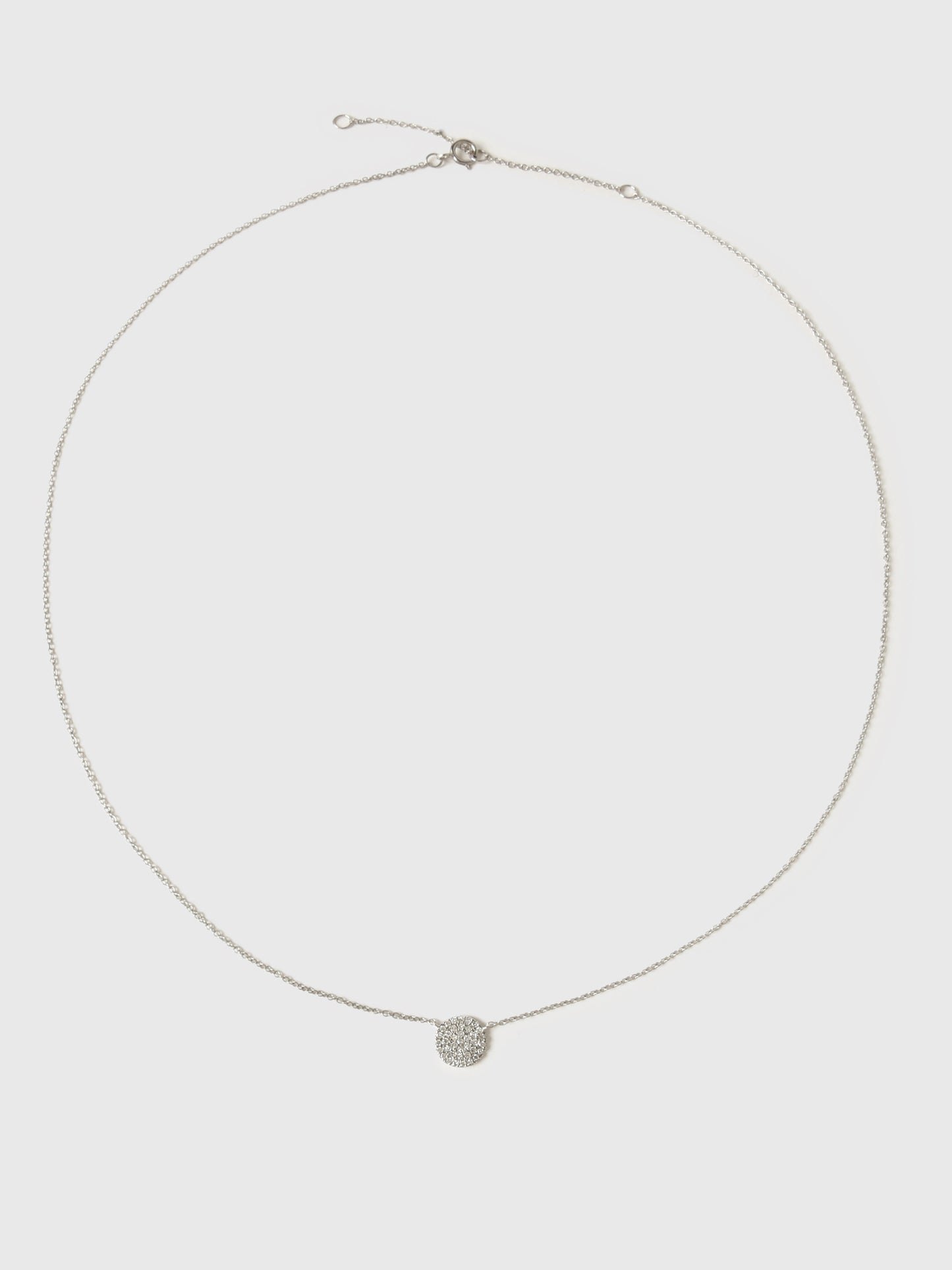 Francie B. 8mm Diamond Disc Necklace - Saint Bernard