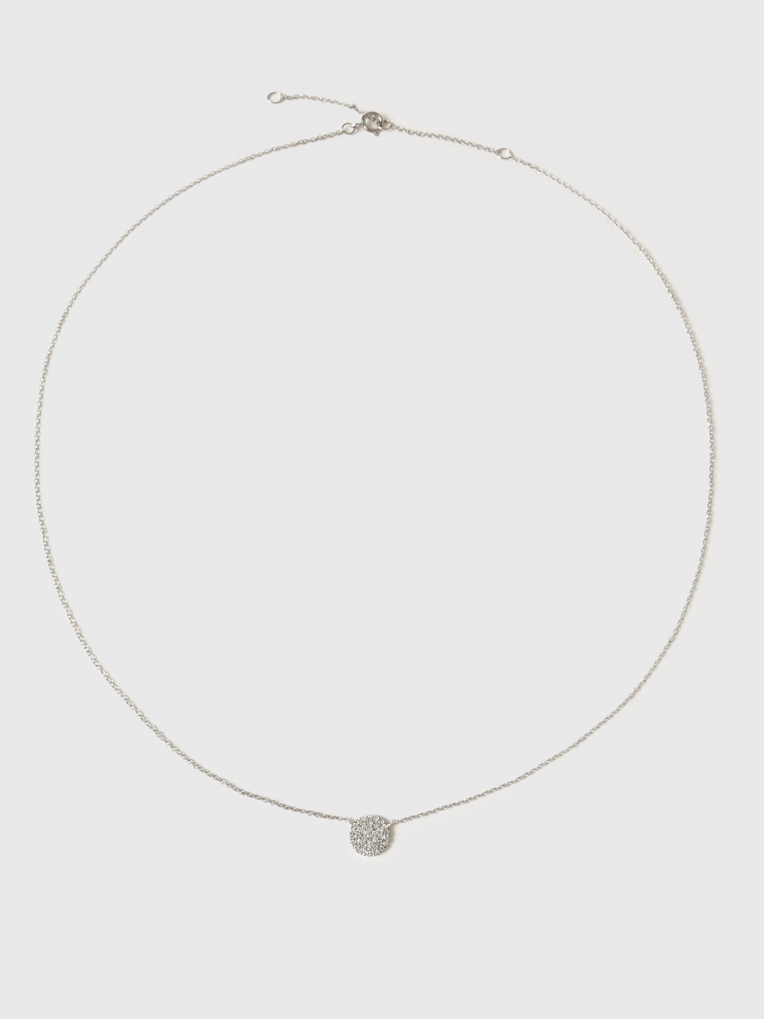 Francie B. 8mm Diamond Disc Necklace - Saint Bernard