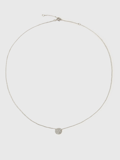 Francie B. 8mm Diamond Disc Necklace