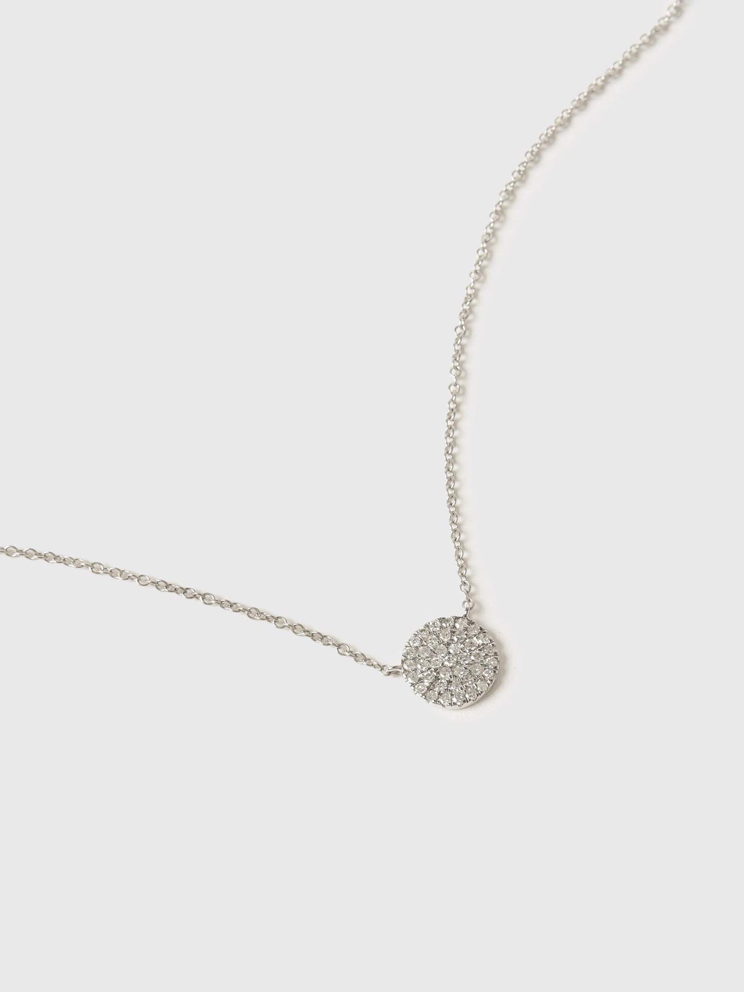 Francie B. 8mm Diamond Disc Necklace - Saint Bernard