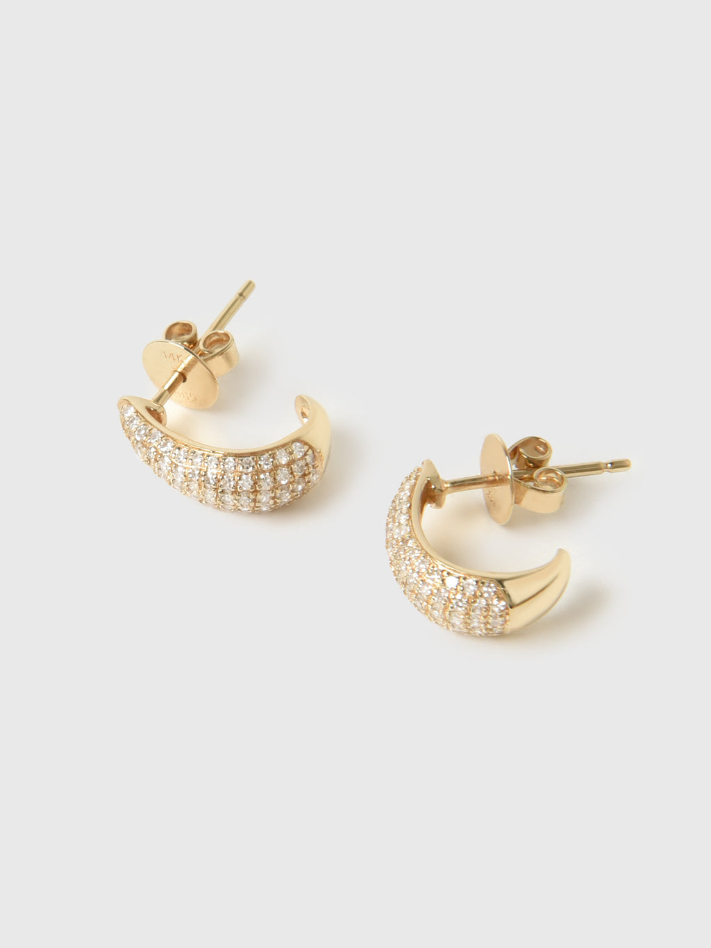 Francie B. Diamond Curved Earrings - Saint Bernard