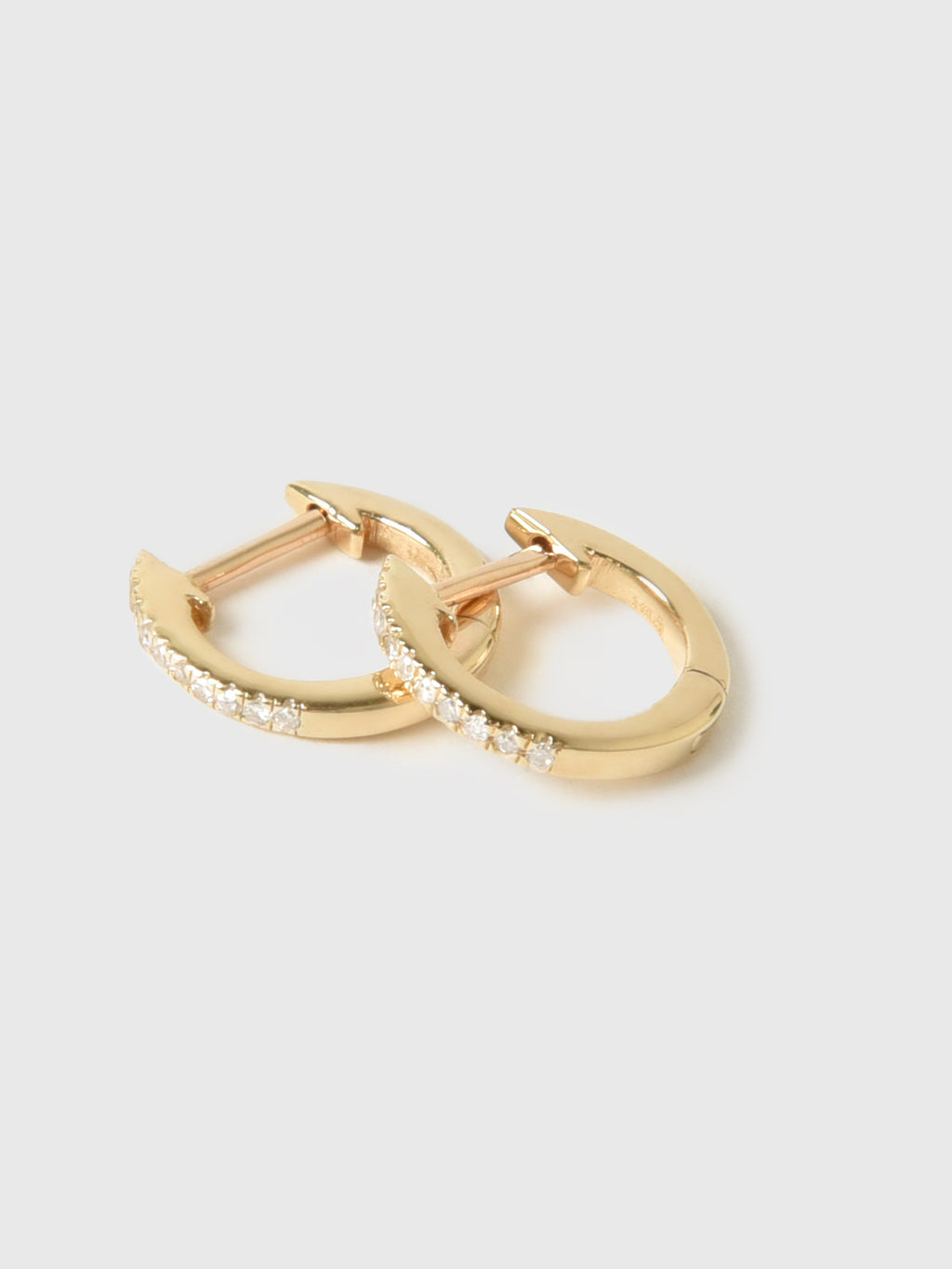 Francie B. Diamond Huggie Earrings - Saint Bernard