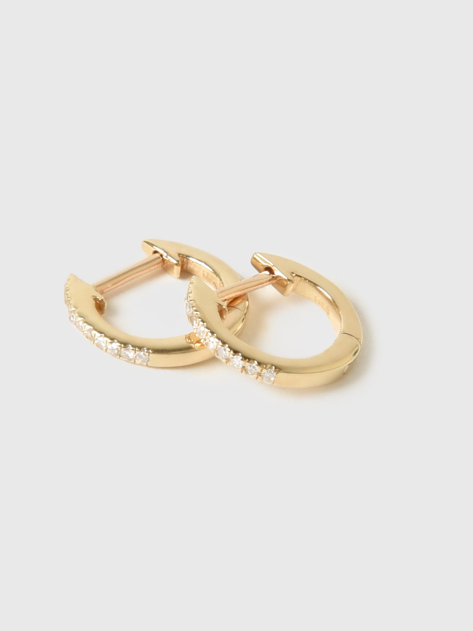 Francie B. Diamond Huggie Earrings - Saint Bernard