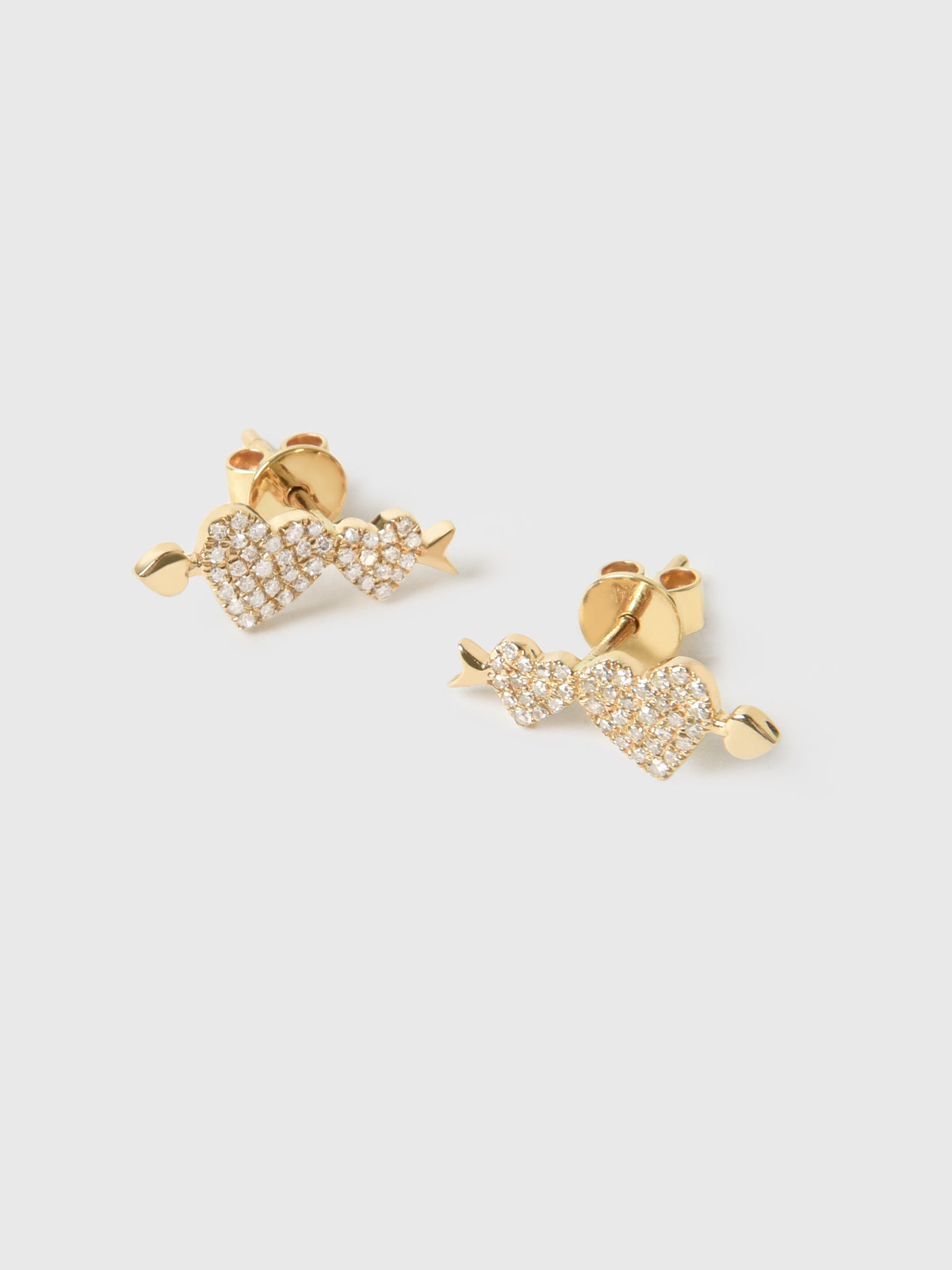 Francie B. Diamond Heart + Arrow Earrings - Saint Bernard