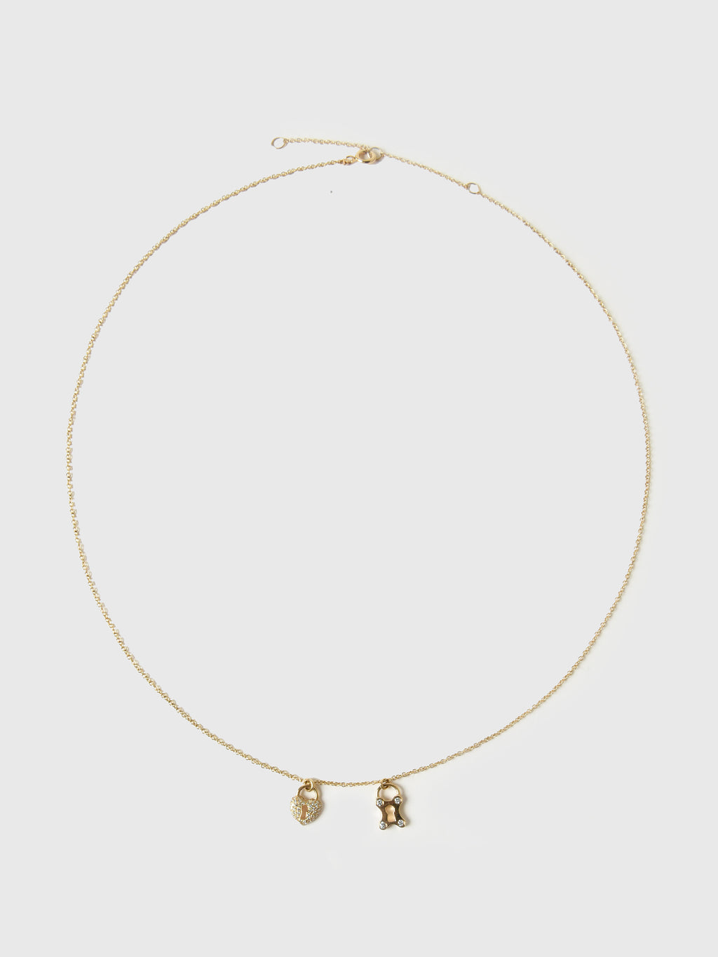 Francie B. Diamond 2 Locks Necklace - Saint Bernard