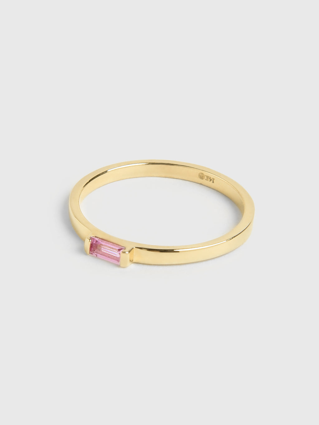 Francie B. Baguette Pink Sapphire Ring - Saint Bernard