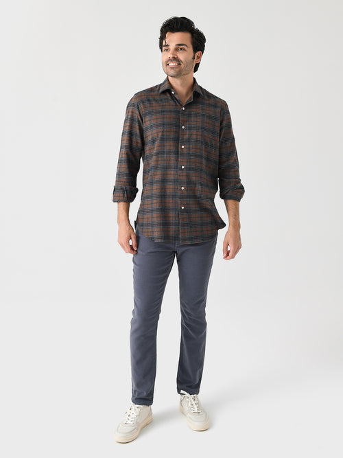 Maria Santangelo Men's Plaid Woven Shirt
