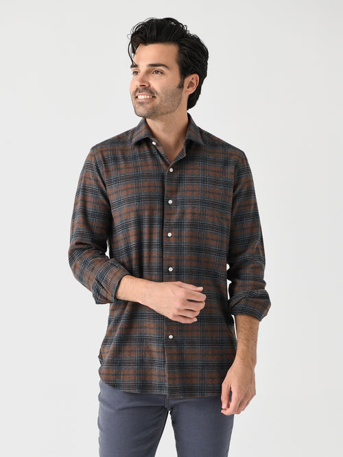 Maria Santangelo Men's Plaid Woven Shirt