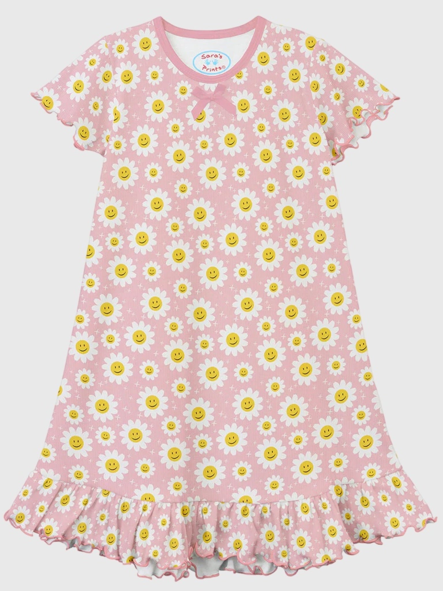 Sara's Prints Girls' Short Sleeve Nightie - Saint Bernard