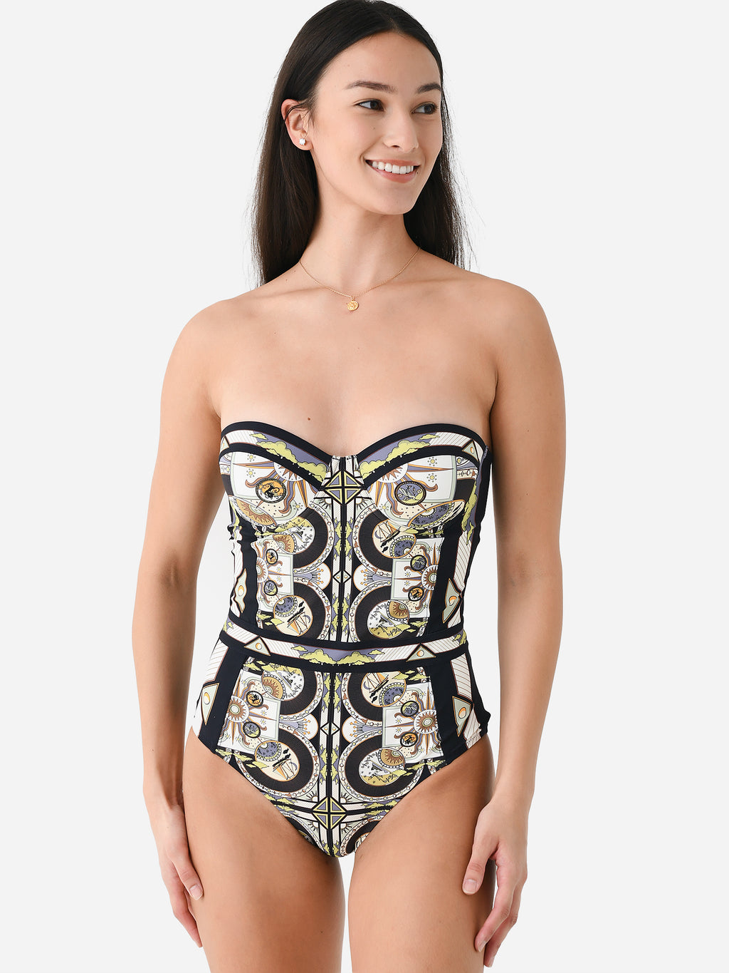 Tory Burch Women's Printed Underwire One-Piece Swimsuit - Saint Bernard