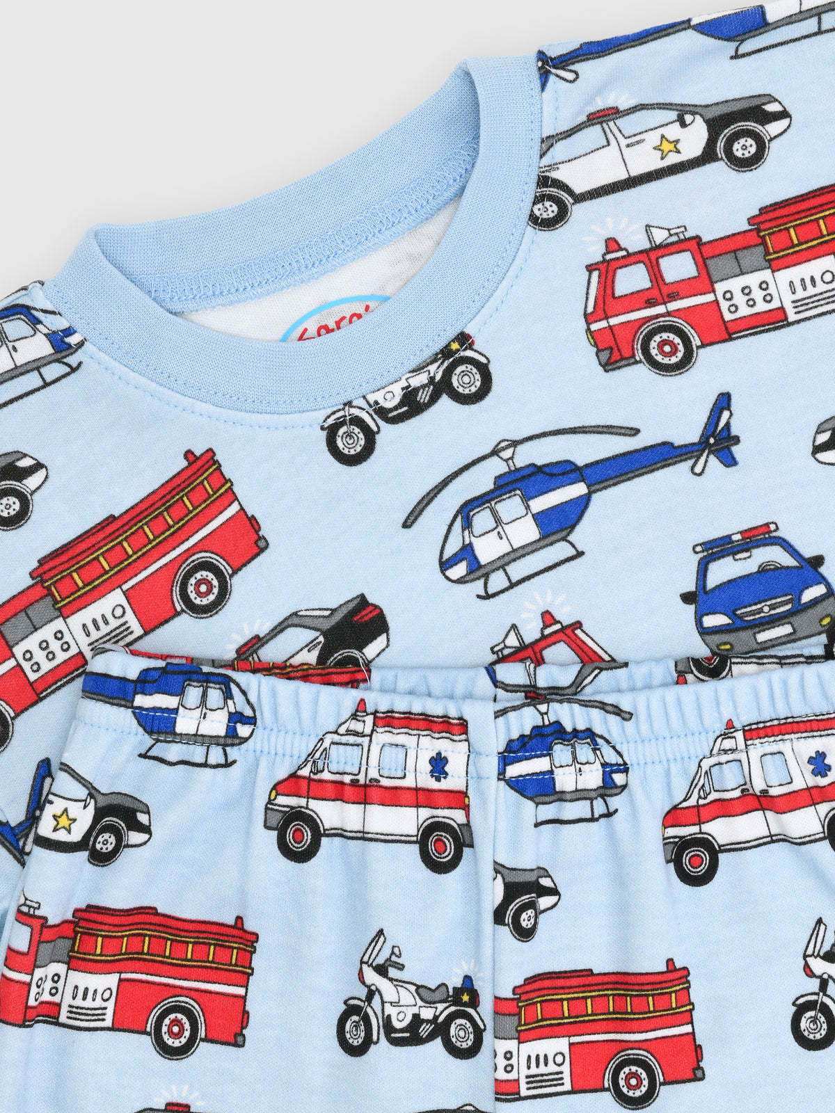 Sara's Prints Kids' Classic Loose Fitting Long John Style Pajama Set - Saint Bernard
