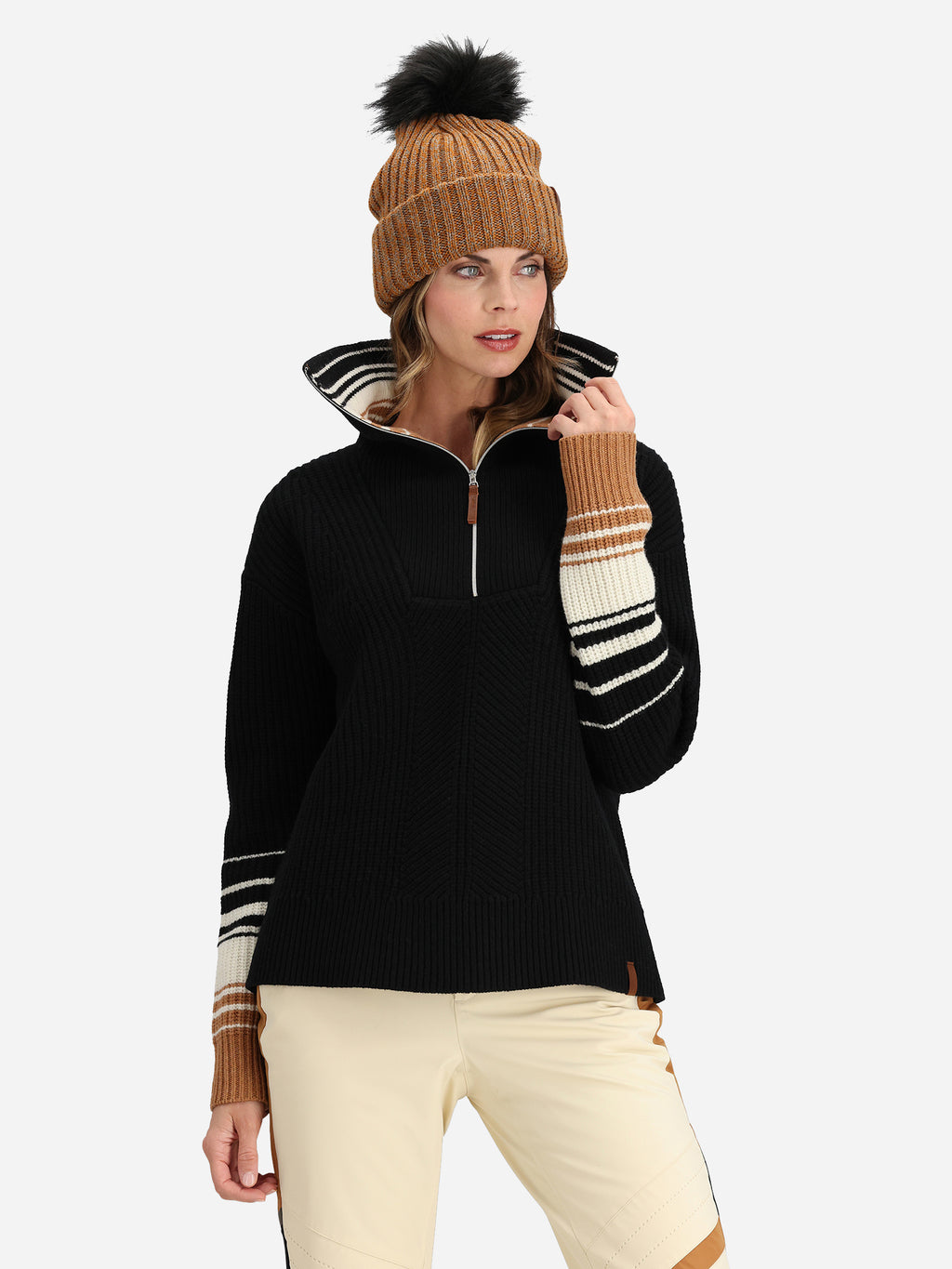 Obermeyer Women's Limber 1/2 Zip Sweater - Saint Bernard