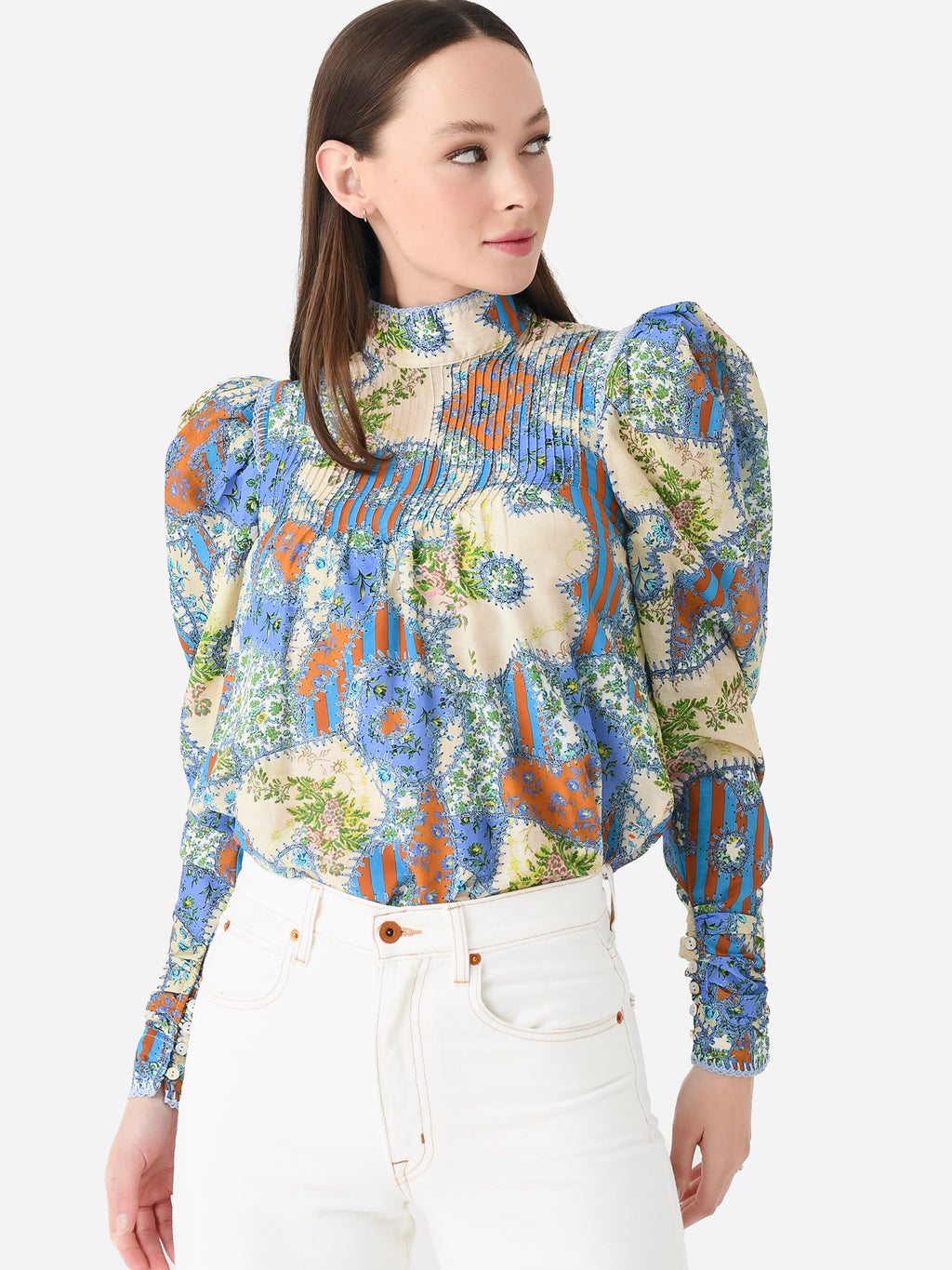 Alemais Women's Skye Patchwork Blouse - Saint Bernard
