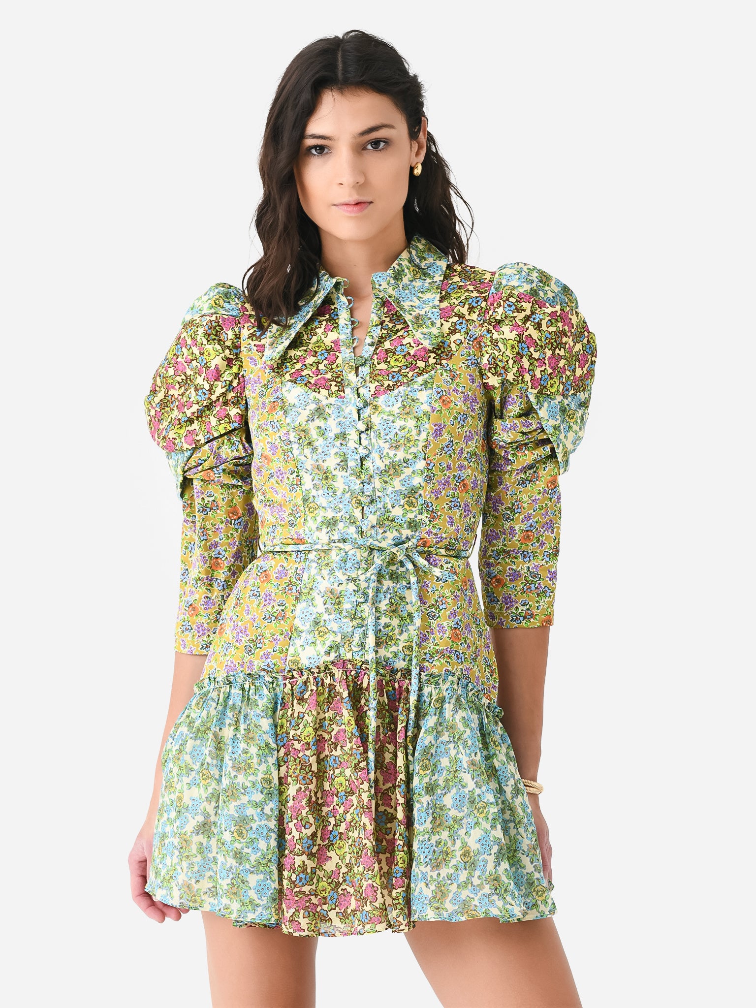 Alemais Women's Mirabella Spliced Mini Dress - Saint Bernard