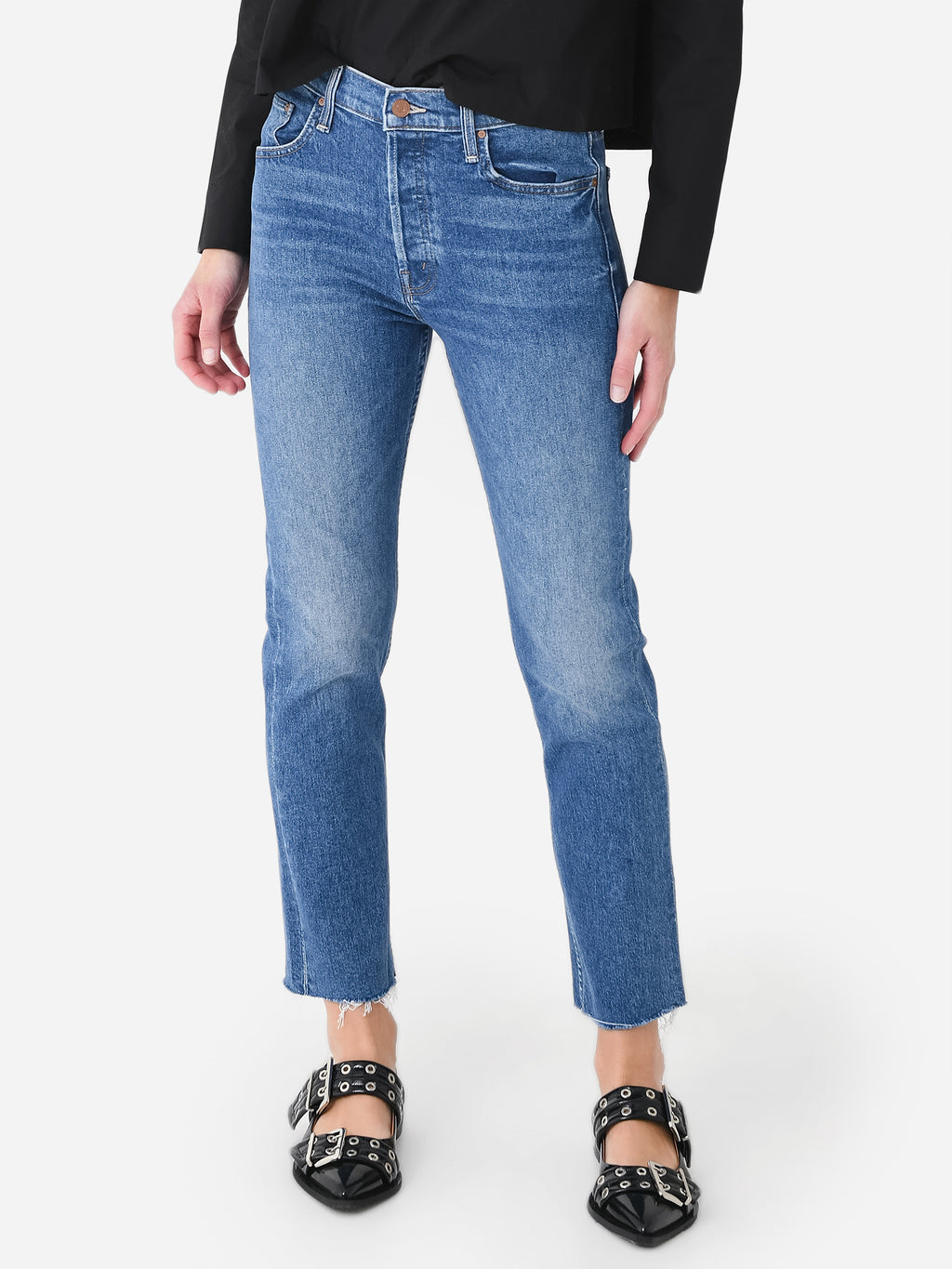 Mother Women's The Tomcat Ankle Fray Jean - Saint Bernard