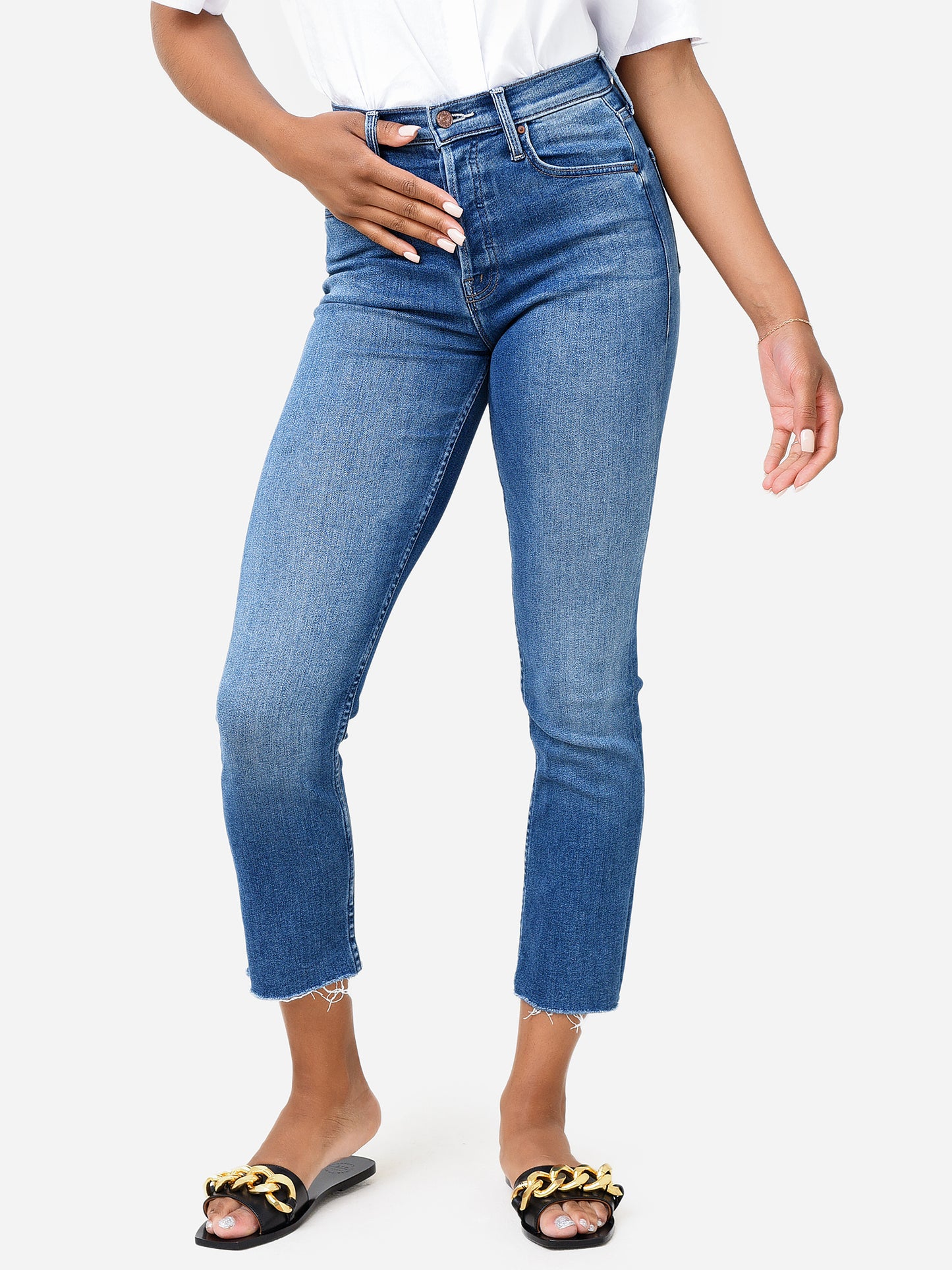 Mother Women's The Tomcat Ankle Fray Jean - Saint Bernard