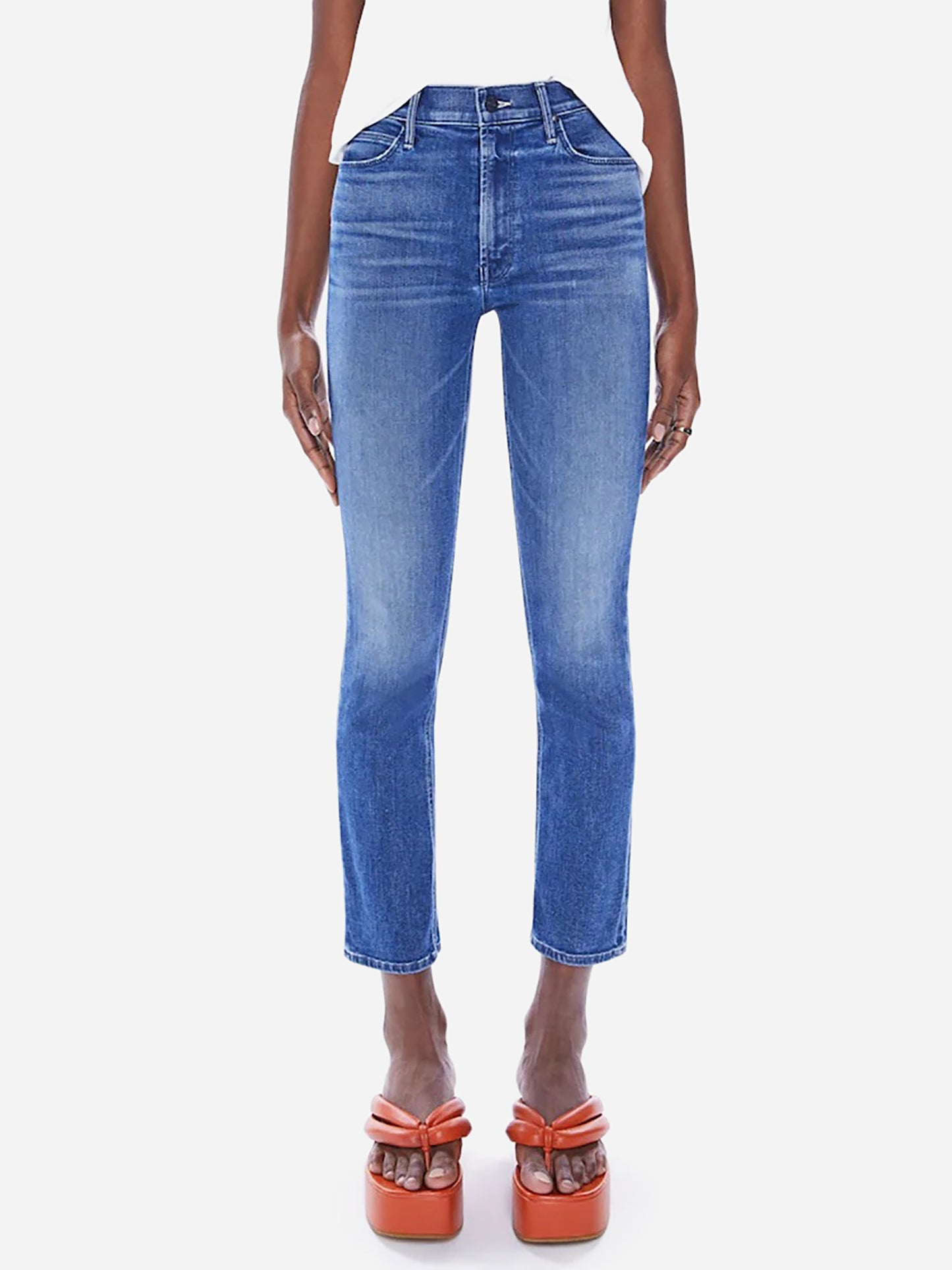 Mother Women's The Mid Rise Dazzler Ankle Jean - Saint Bernard