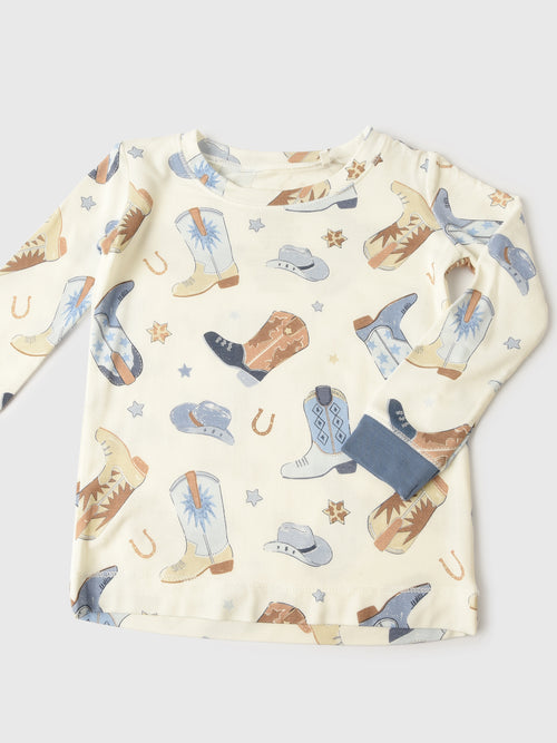 Angel Dear Boys' Cowboy Boots Lounge Wear Set