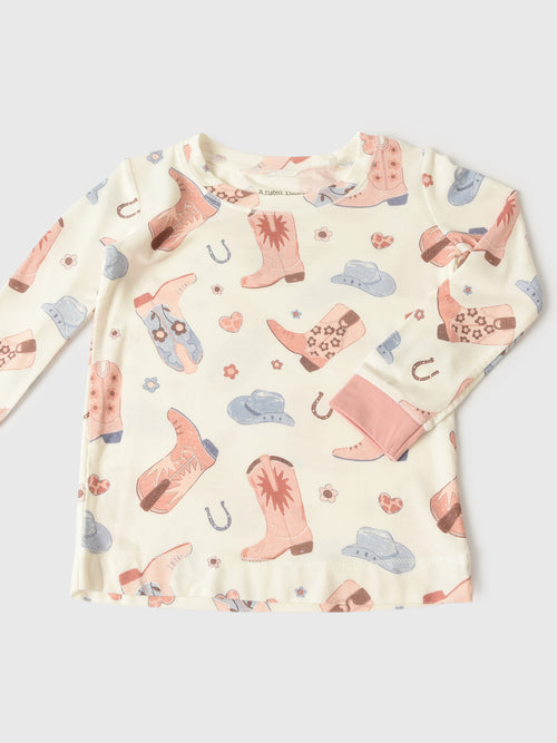 Angel Dear Girls' Cowboy Boots Lounge Wear Set