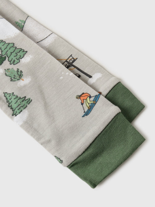 Angel Dear Boys' Winter Fun Skiers Lounge Wear Set