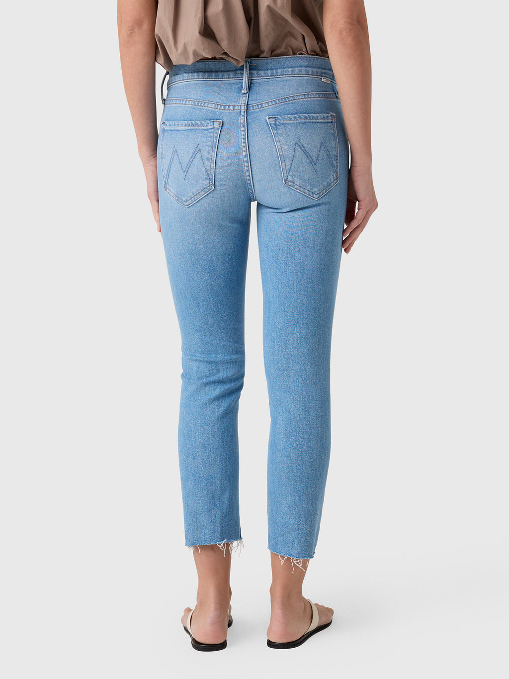 Mother Women's The Mid Rise Dazzler Crop Fray Jean - Saint Bernard