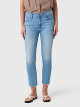 Mother Women's The Mid Rise Dazzler Crop Fray Jean - Saint Bernard