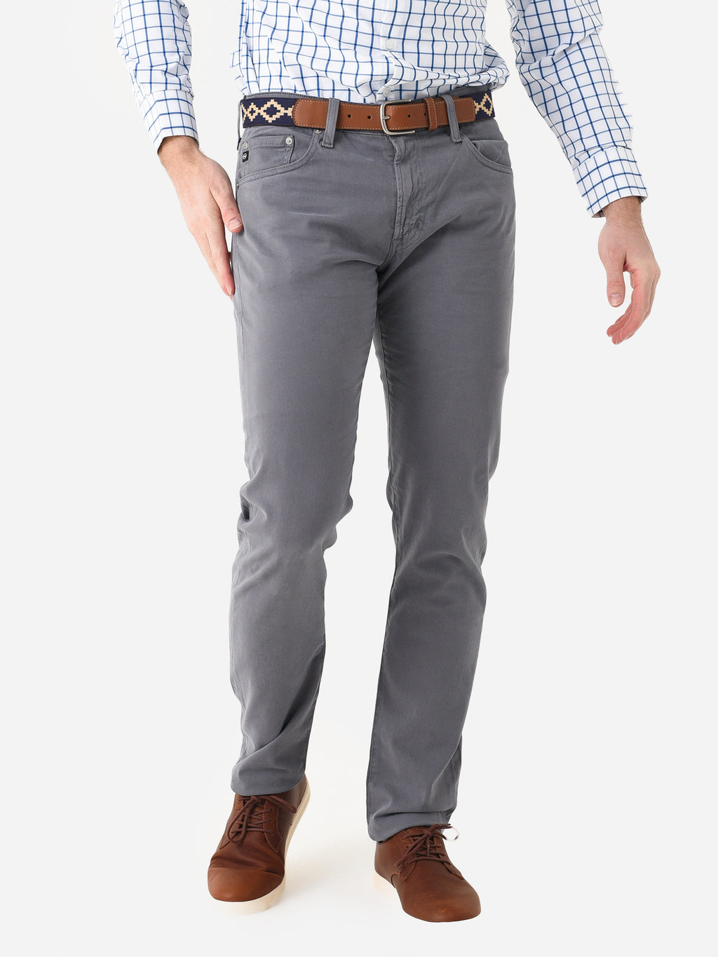 Adriano Goldschmied Men's The Tellis Suede Jean - Saint Bernard