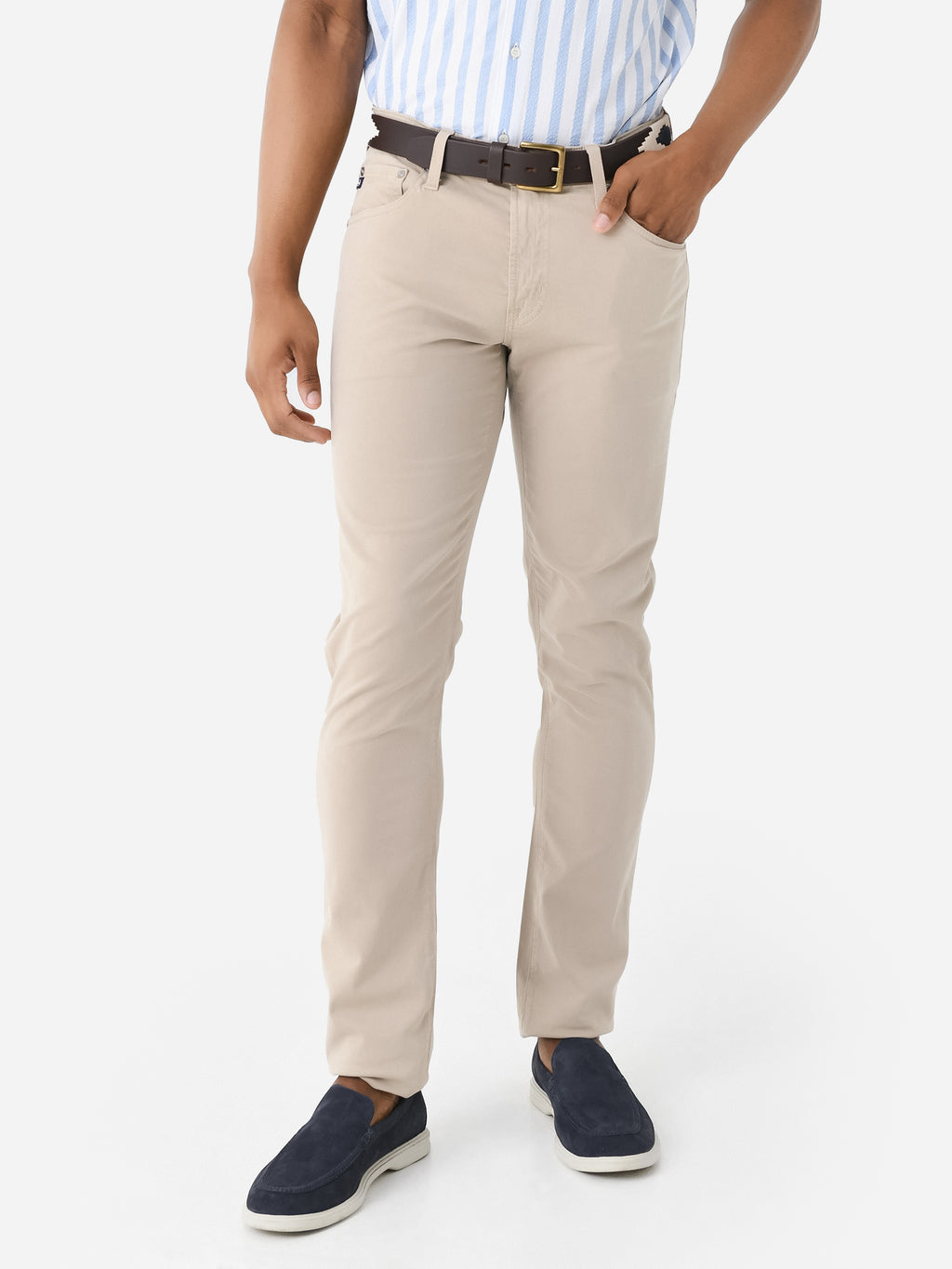 Adriano Goldschmied Men's The Tellis Suede Jean - Saint Bernard