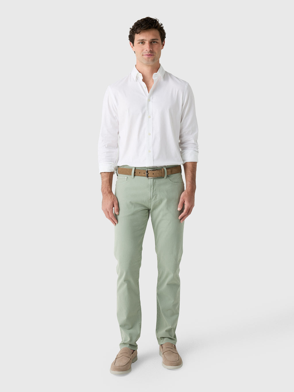 Adriano Goldschmied Men's The Tellis Suede Jean - Saint Bernard