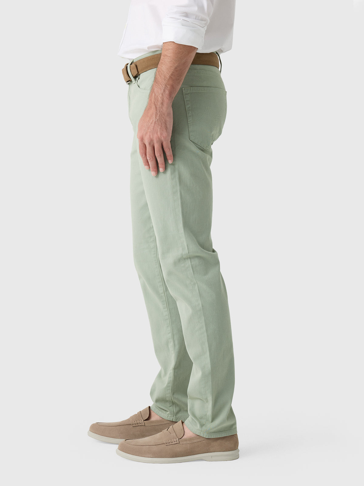 Adriano Goldschmied Men's The Tellis Suede Jean - Saint Bernard