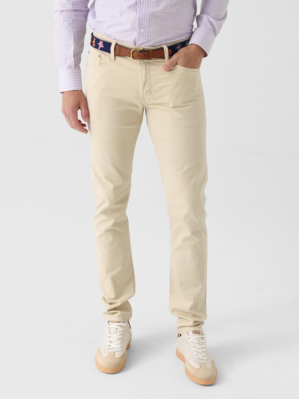 Adriano Goldschmied Men's The Tellis Suede Jean - Saint Bernard