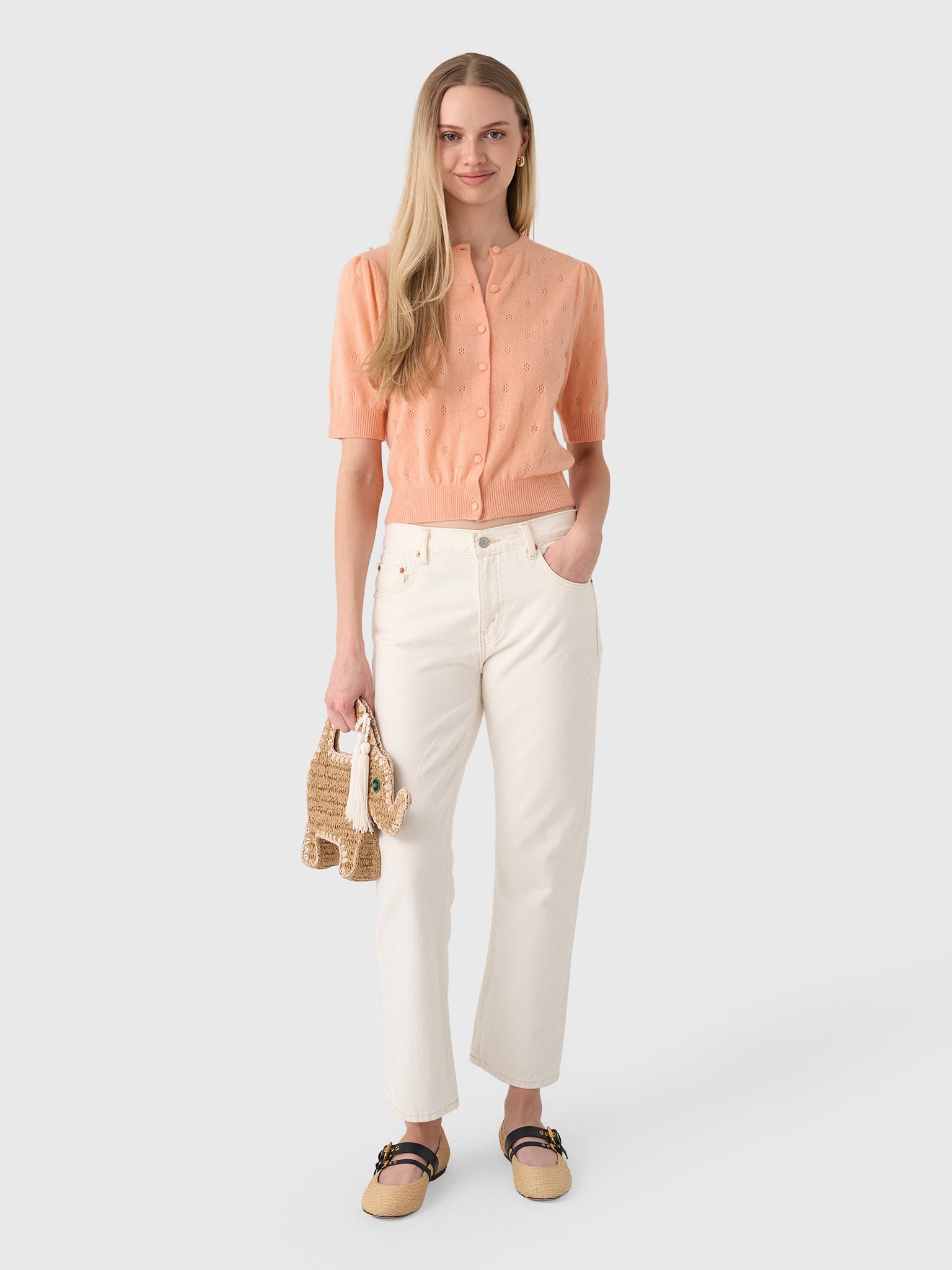Re/Done Women's Mid Rise Blondie Crop Jean - Saint Bernard
