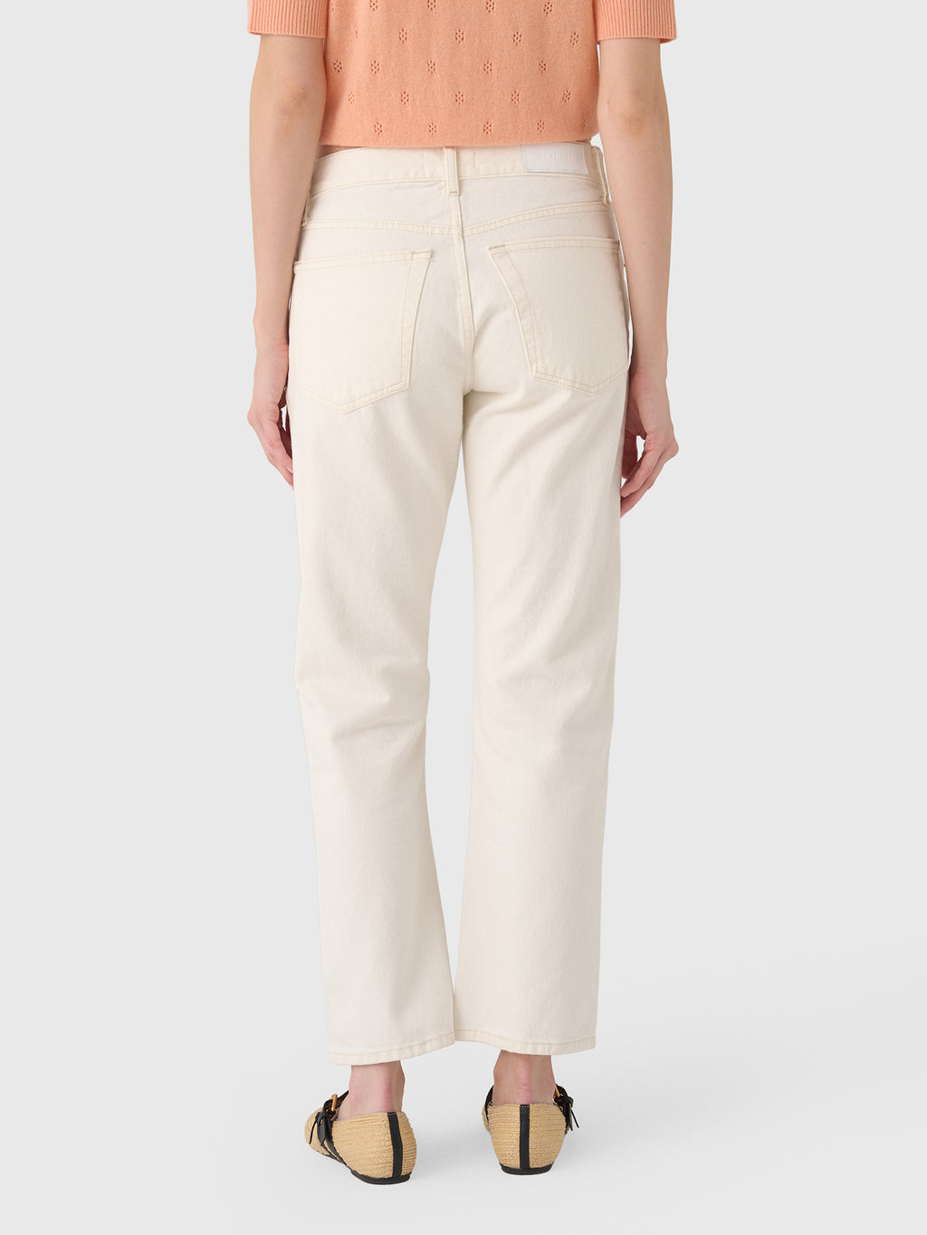 Re/Done Women's Mid Rise Blondie Crop Jean - Saint Bernard