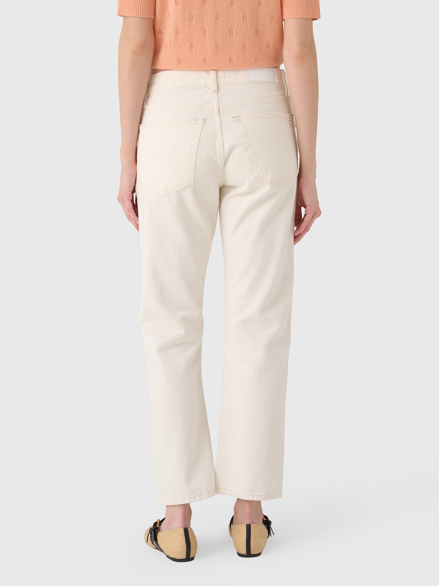 Re/Done Women's Mid Rise Blondie Crop Jean - Saint Bernard